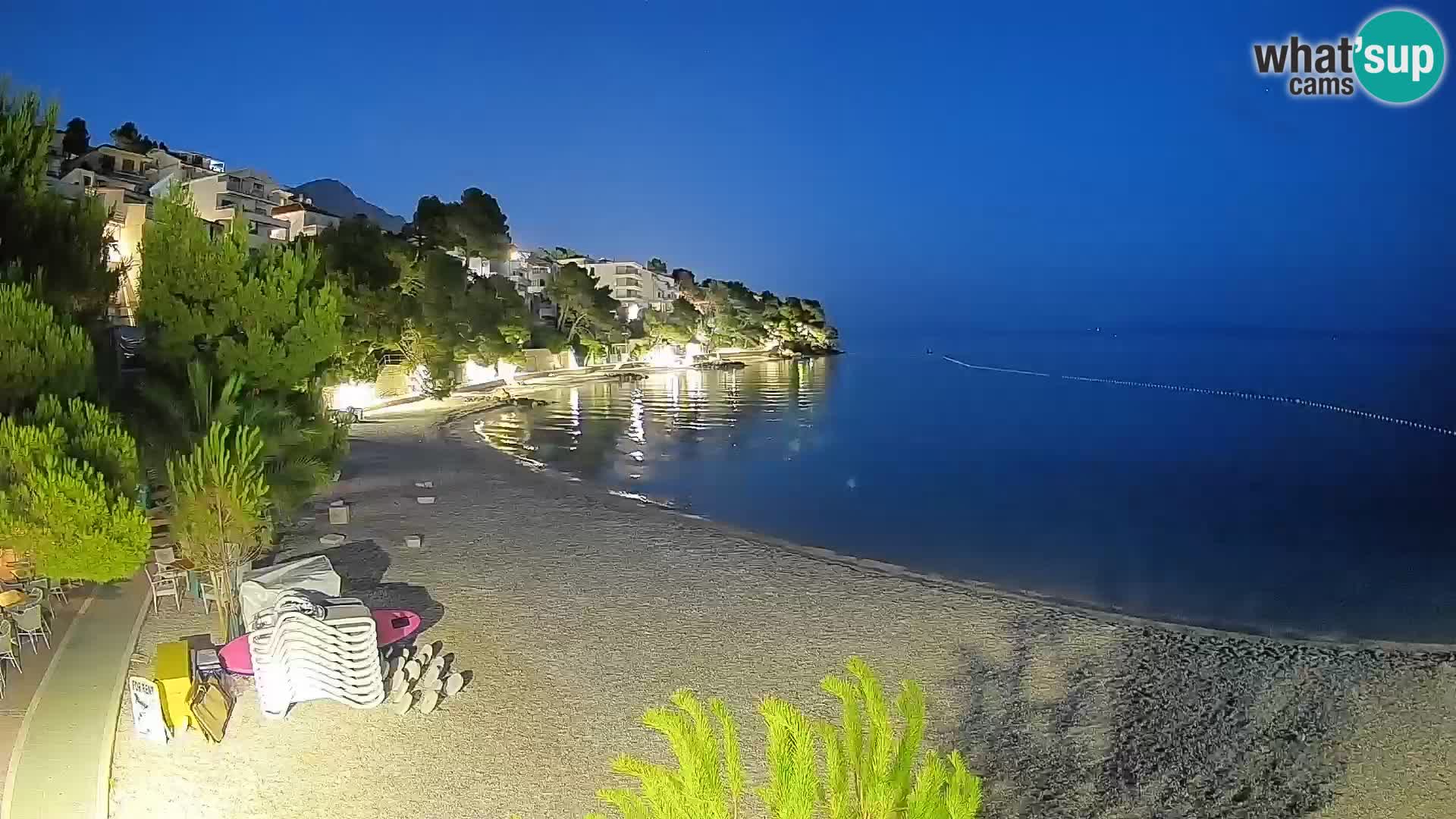 Webcam Playa Lučica Brela – Vista en directo de la costa adriática