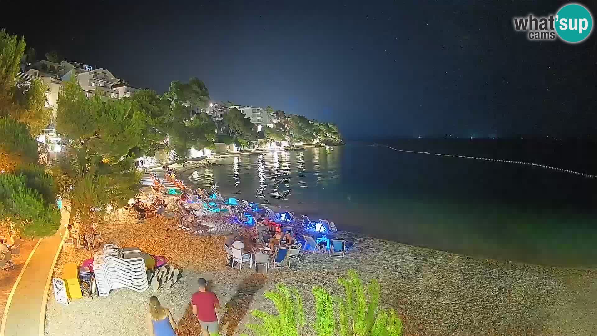Webcam Plage Lučica Brela – Vue en direct sur la côte adriatique