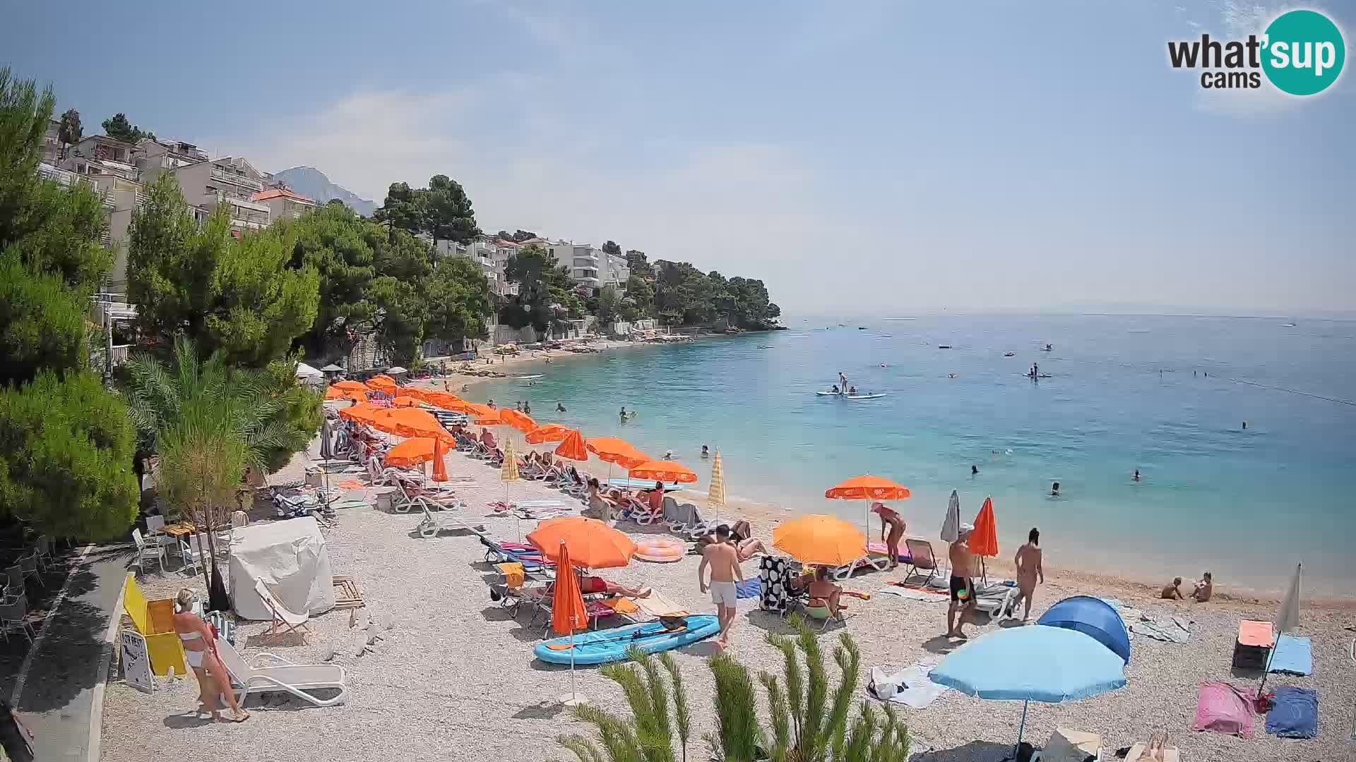 Webcam Spiaggia Lučica Brela – Vista live sulla costa adriatica