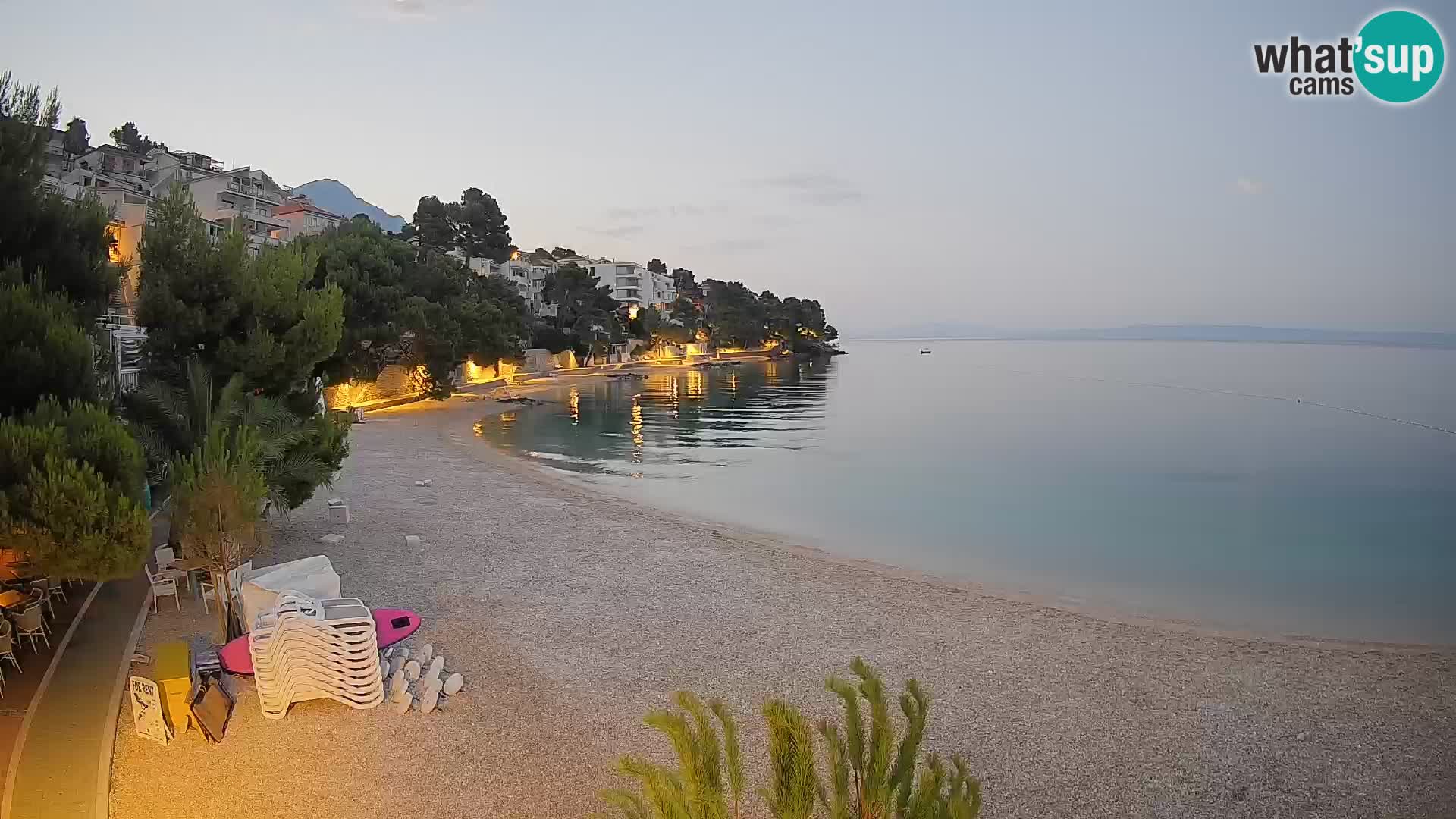 Webcam Playa Lučica Brela – Vista en directo de la costa adriática