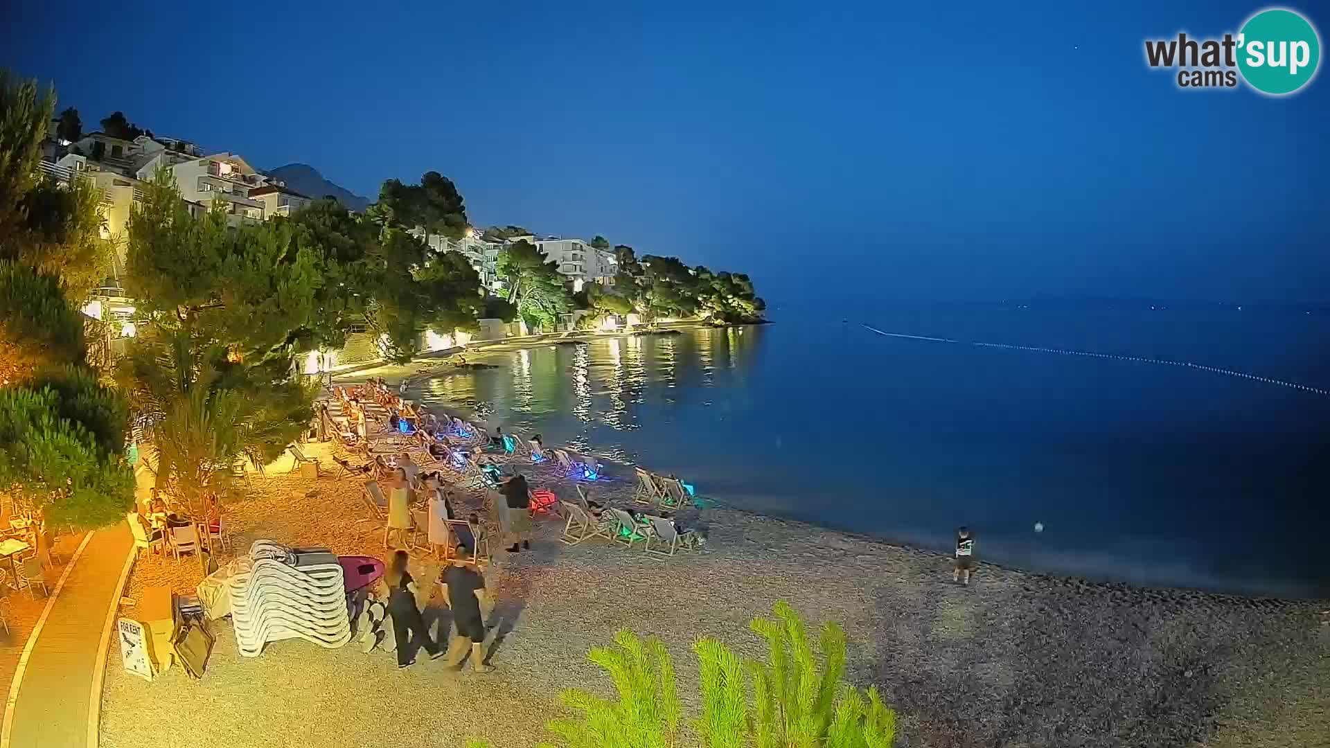 Spletna kamera Plaža Lučica Brela – Pogled v živo na Jadransko obalo