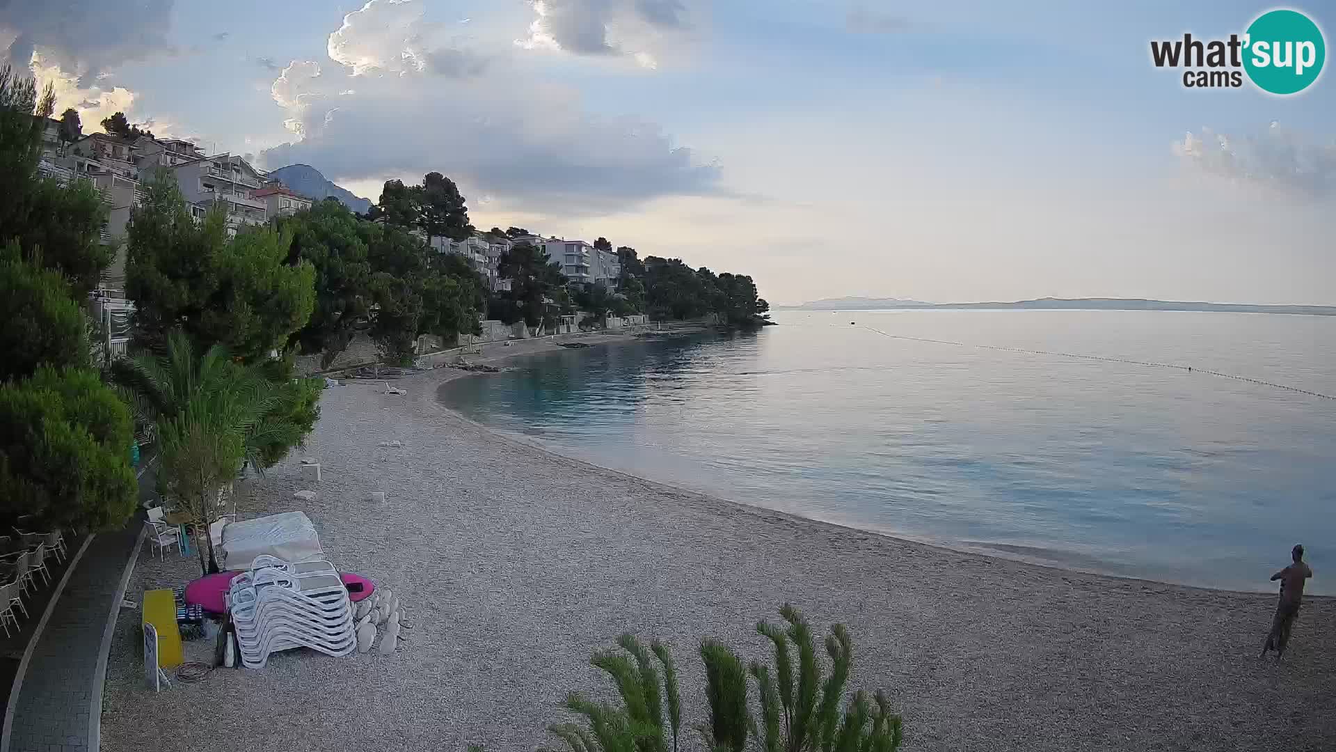 Webcam Lučica Strand Beach Brela – Liveblick von der Adriaküste