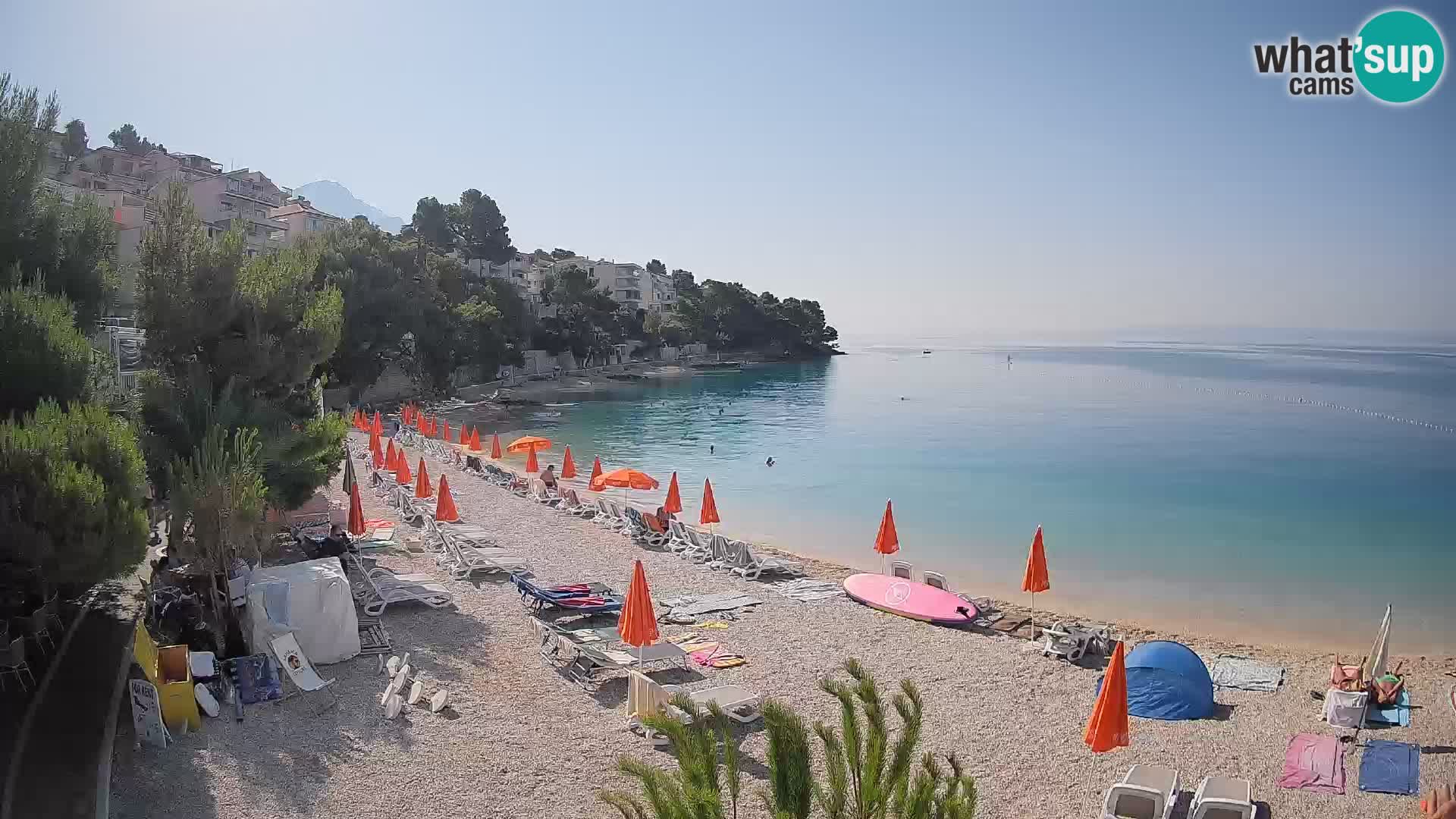 Webcam Spiaggia Lučica Brela – Vista live sulla costa adriatica