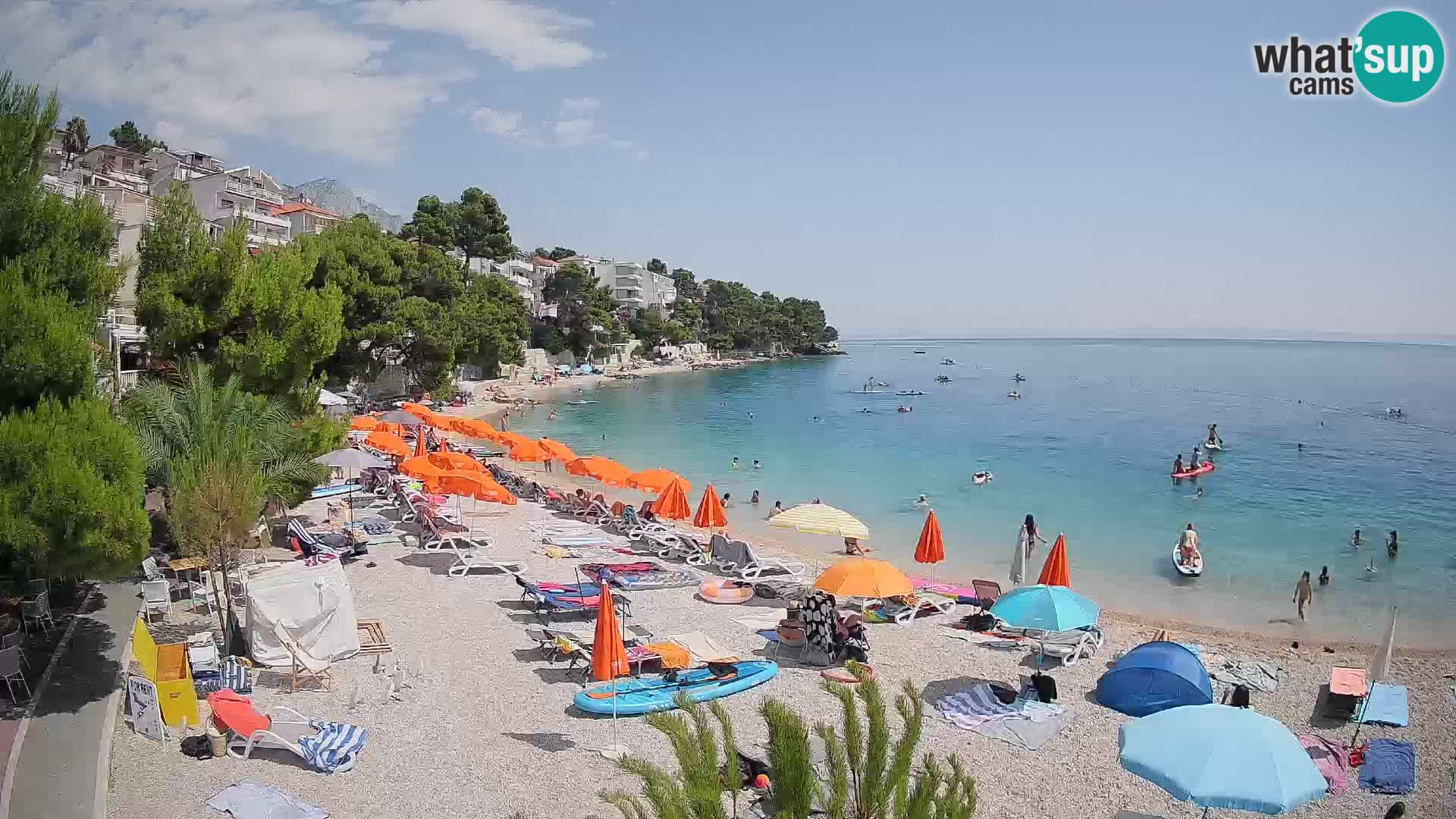 Webcam Lučica Beach Brela – Live View from the Adriatic Coast