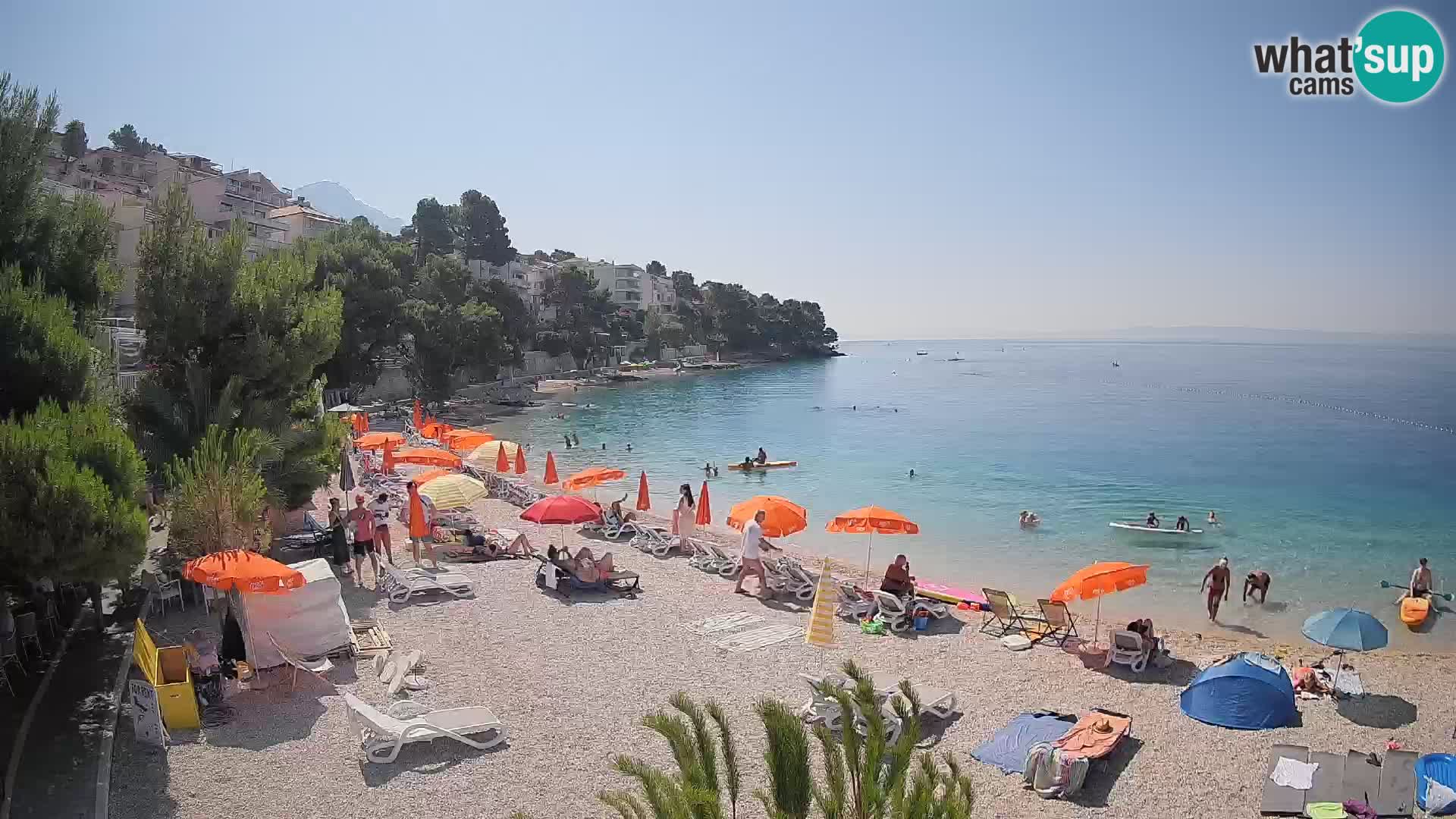 Webcam Playa Lučica Brela – Vista en directo de la costa adriática