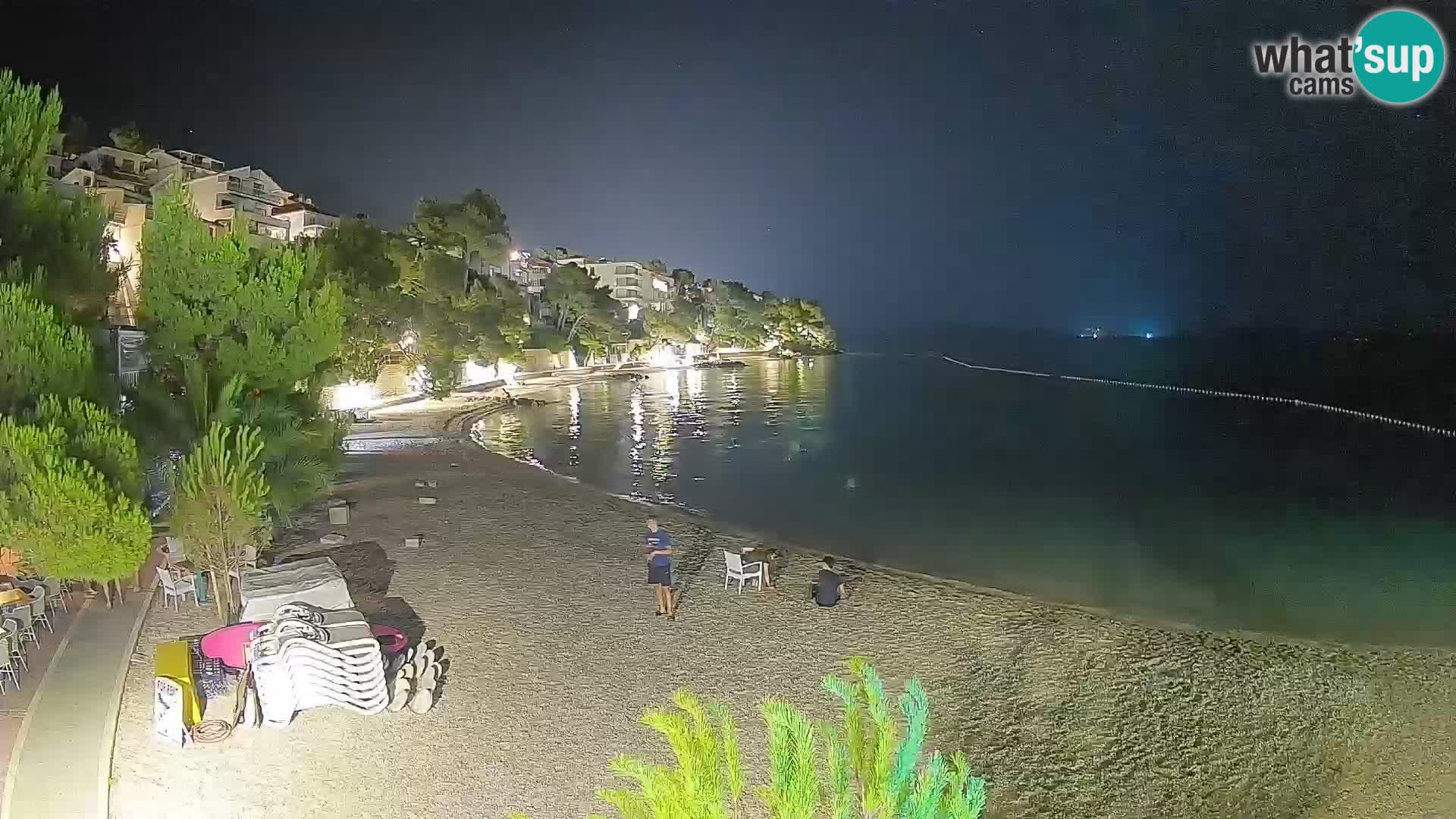 Webcam Playa Lučica Brela – Vista en directo de la costa adriática