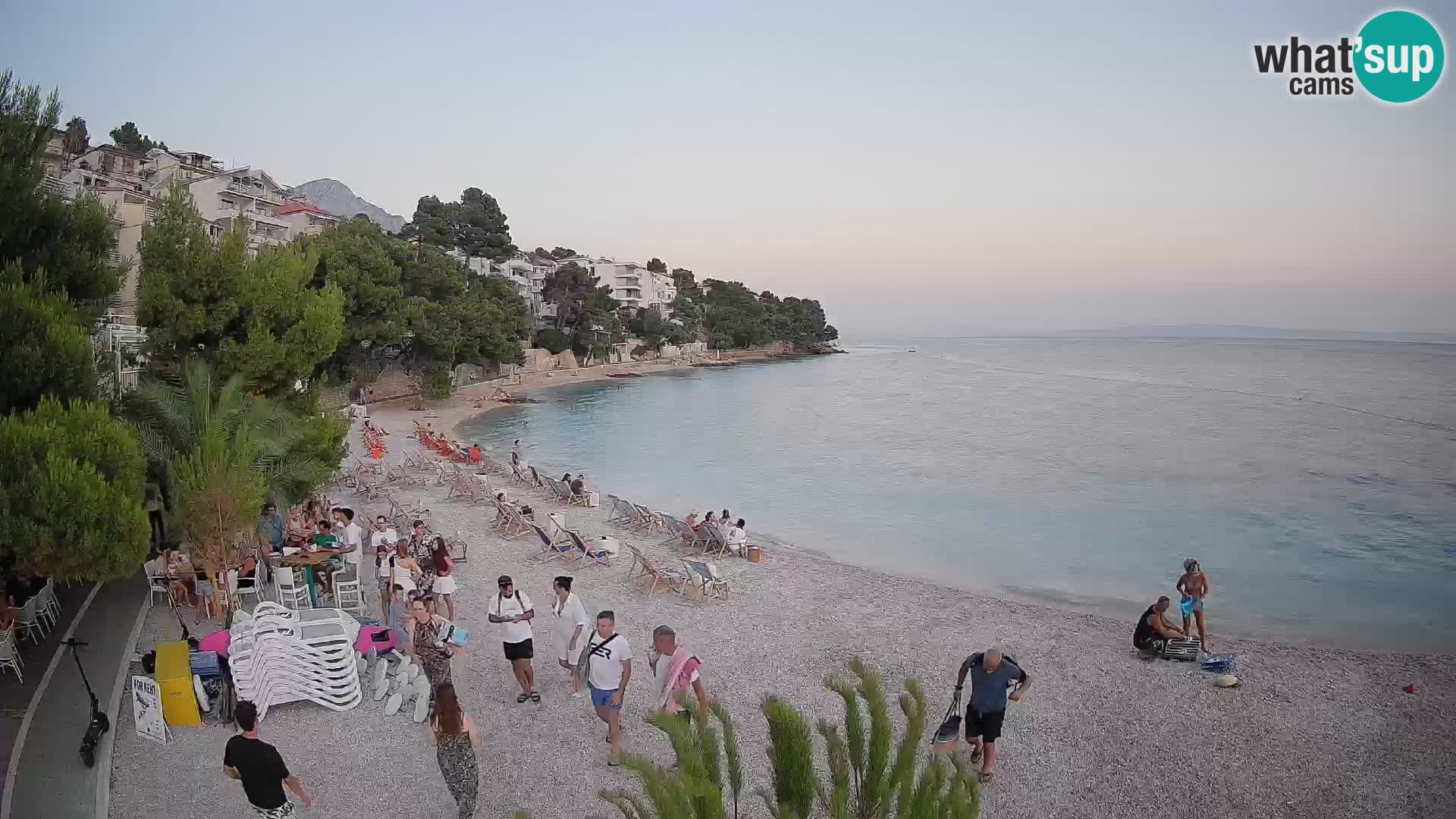 Webcam Plage Lučica Brela – Vue en direct sur la côte adriatique