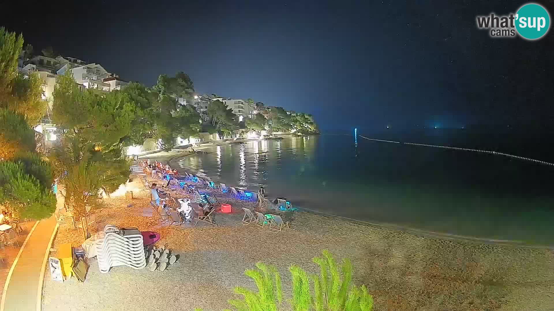 Webcam Playa Lučica Brela – Vista en directo de la costa adriática