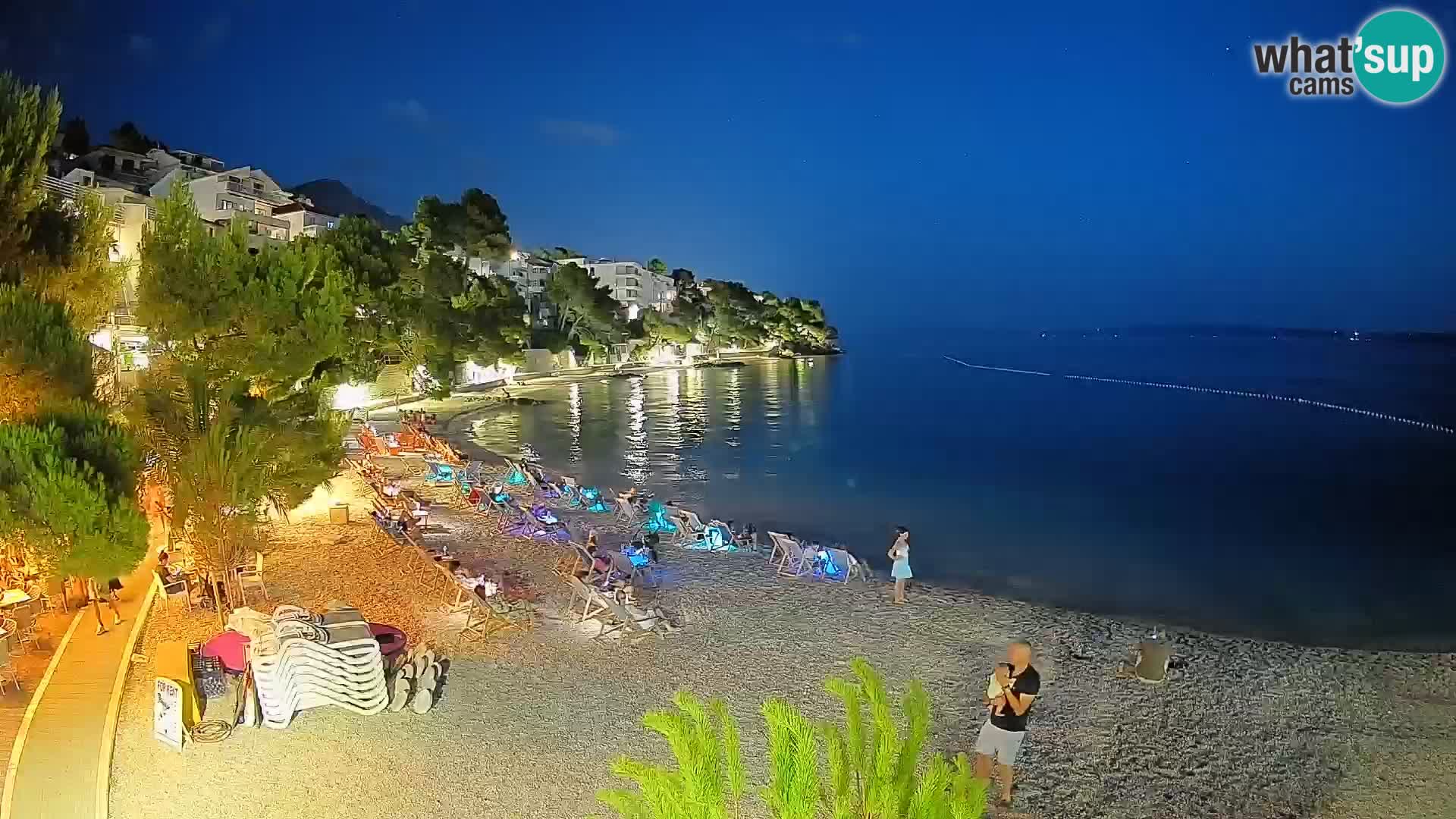 Webcam Playa Lučica Brela – Vista en directo de la costa adriática