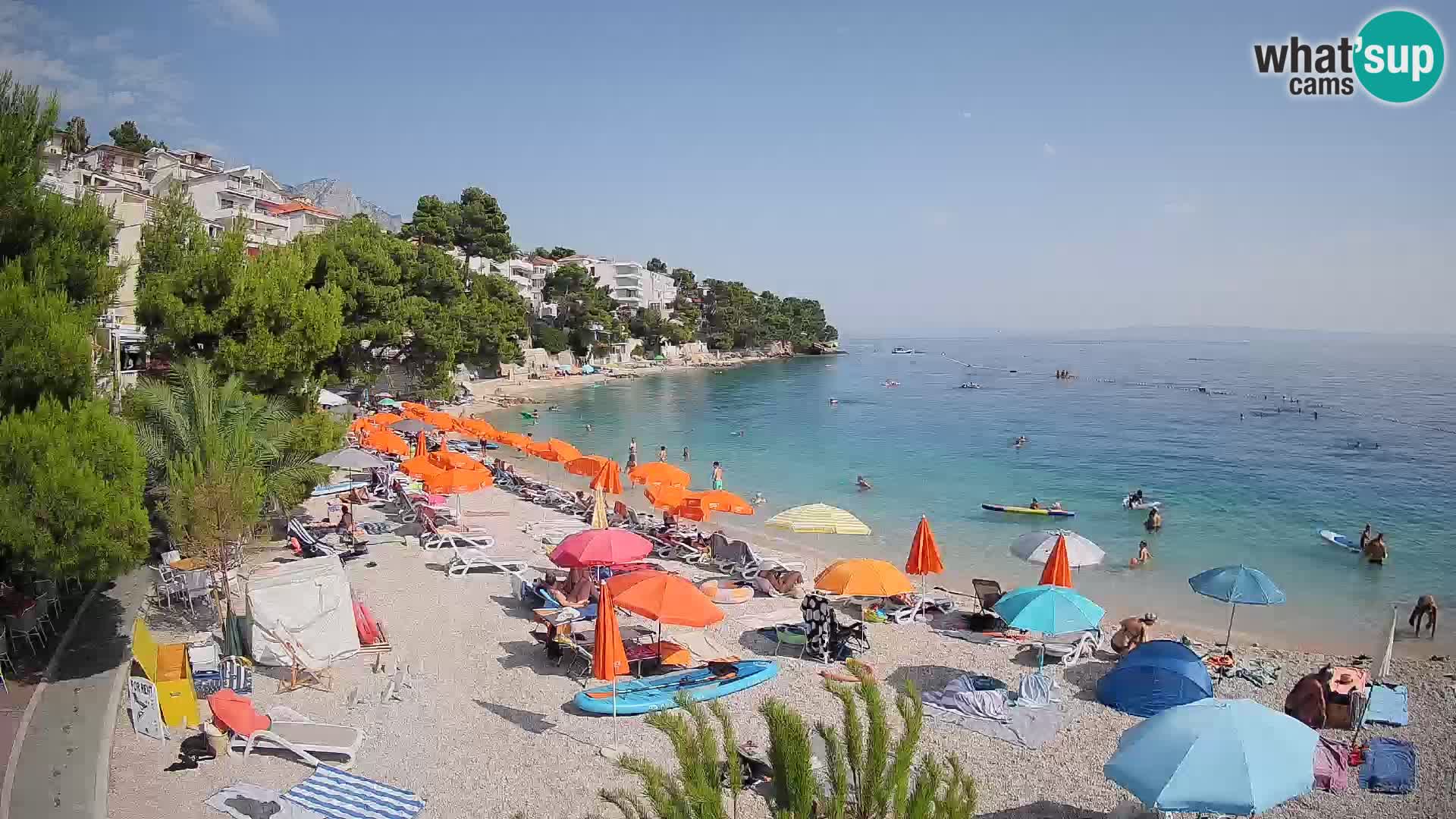 Webcam Lučica Beach Brela – Live View from the Adriatic Coast
