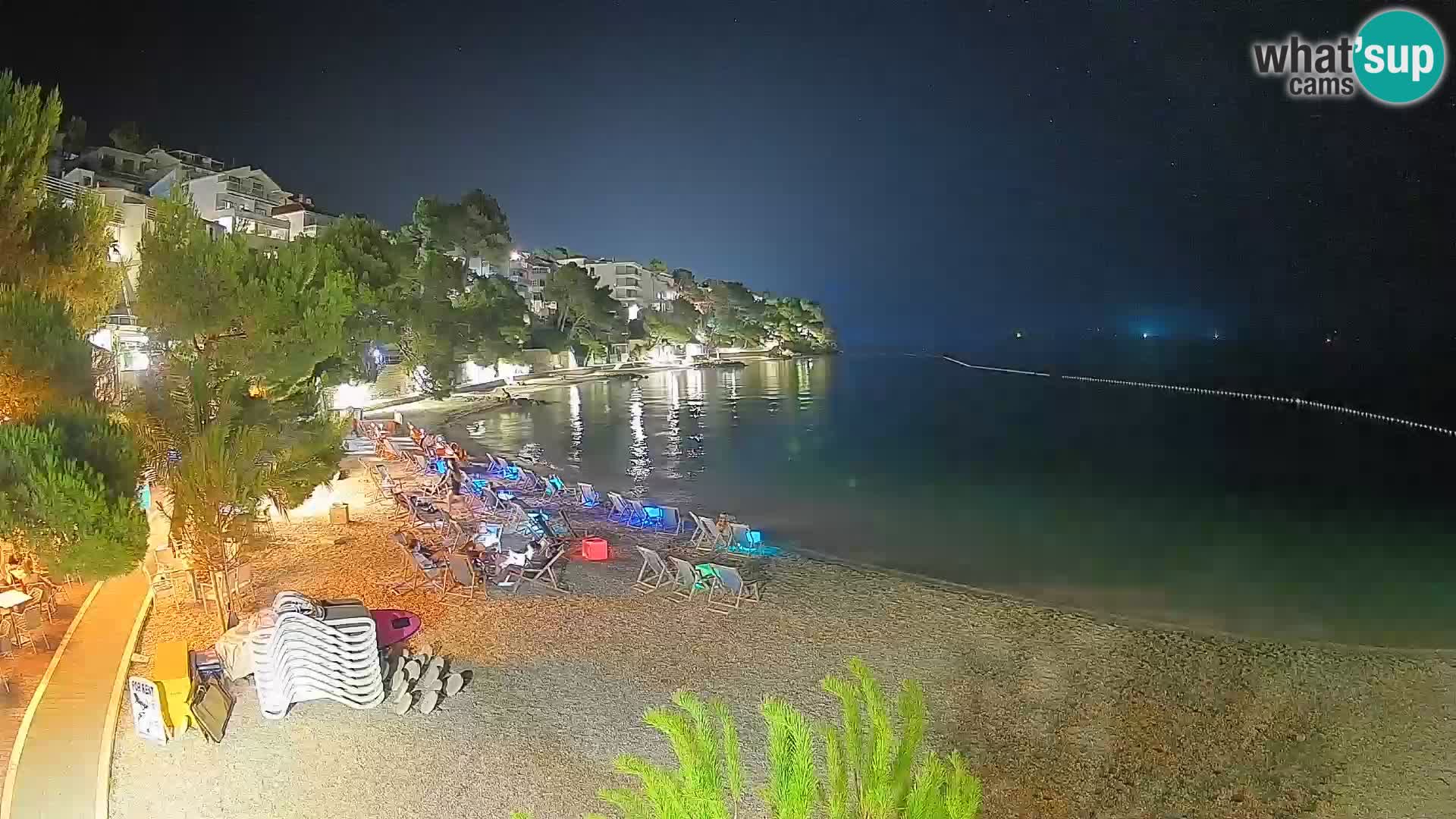 Webcam Plage Lučica Brela – Vue en direct sur la côte adriatique