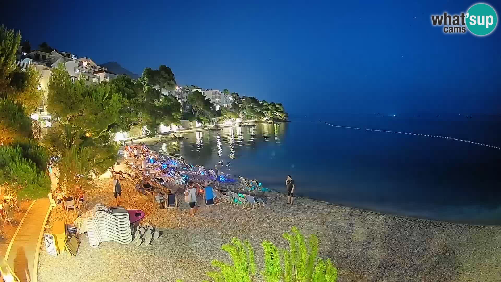 Webcam Spiaggia Lučica Brela – Vista live sulla costa adriatica
