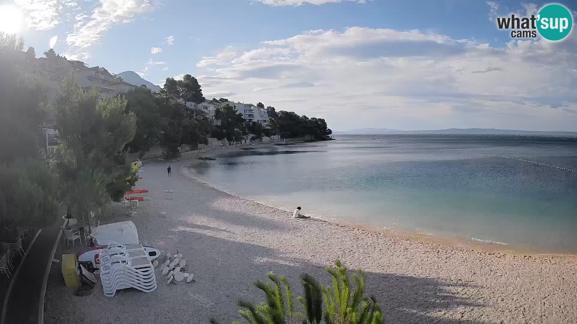 Webcam Spiaggia Lučica Brela – Vista live sulla costa adriatica