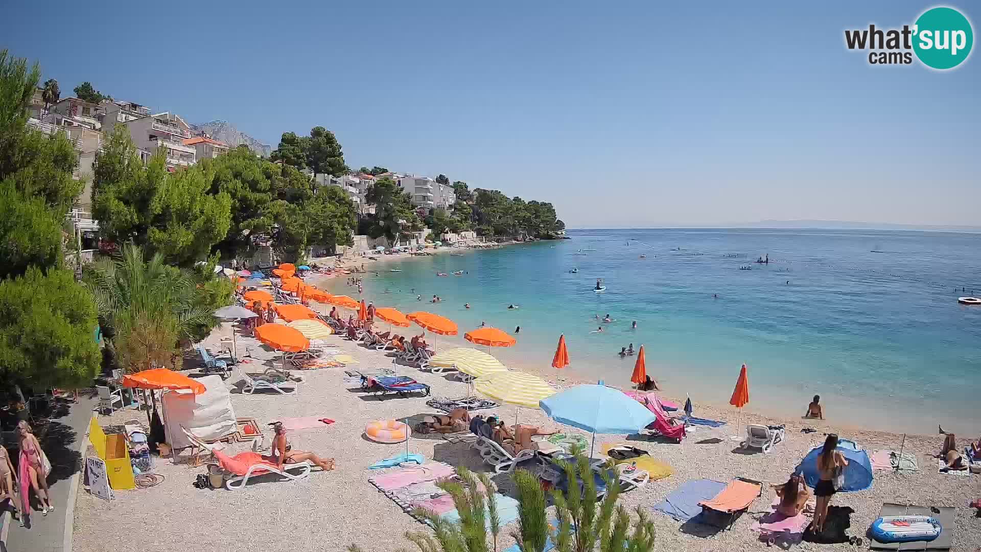 Webcam Lučica Beach Brela – Live View from the Adriatic Coast