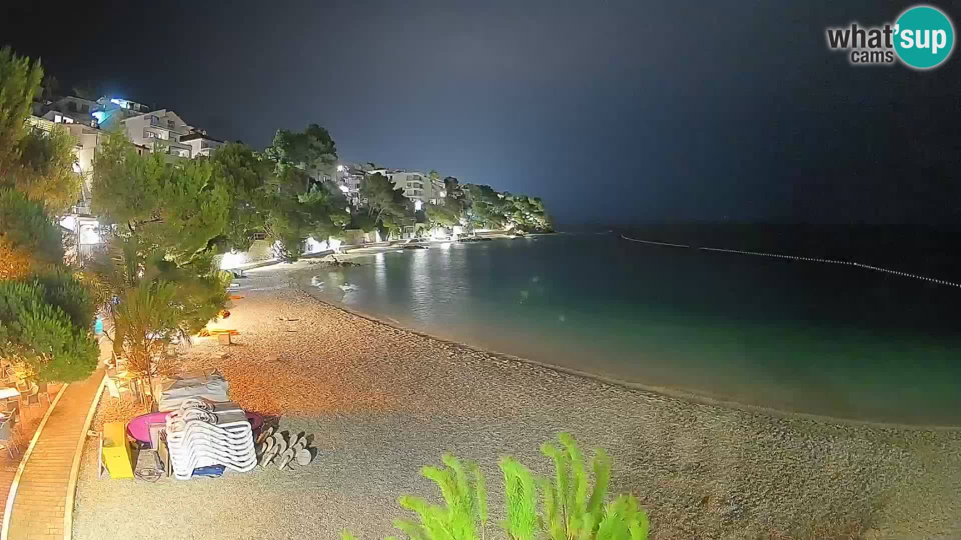 Webcam Playa Lučica Brela – Vista en directo de la costa adriática