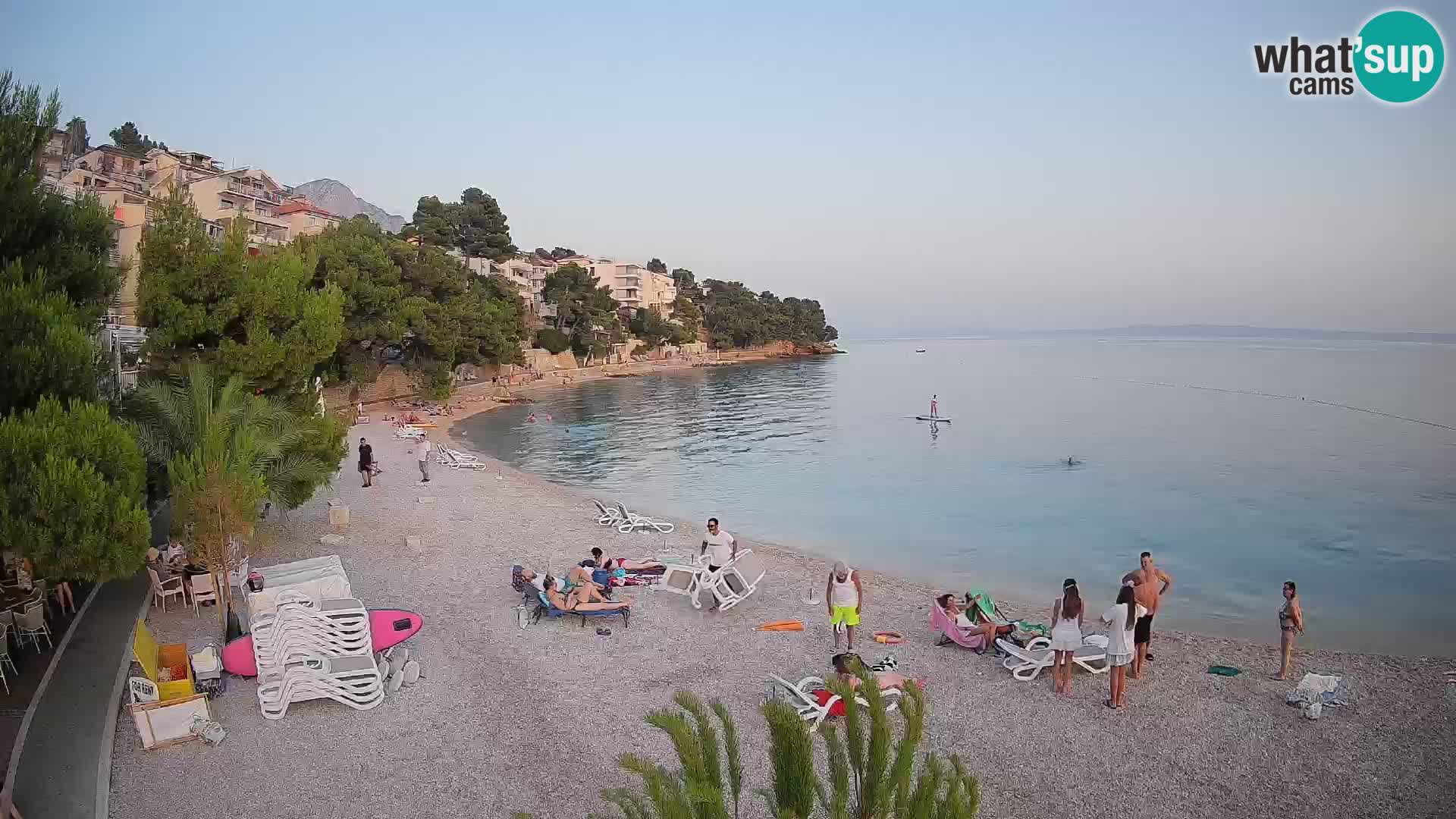 Webcam Plage Lučica Brela – Vue en direct sur la côte adriatique
