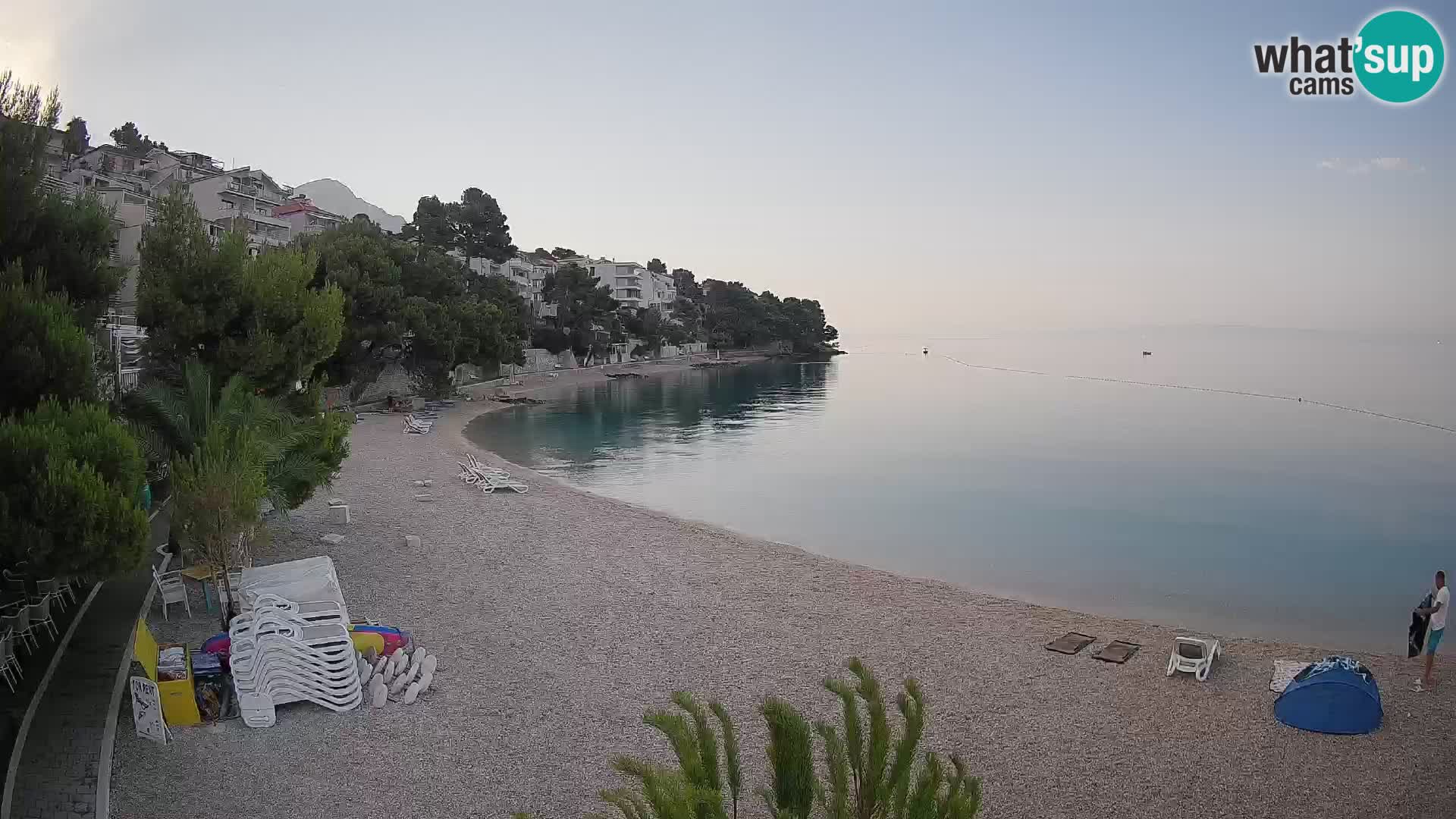 Webcam Playa Lučica Brela – Vista en directo de la costa adriática