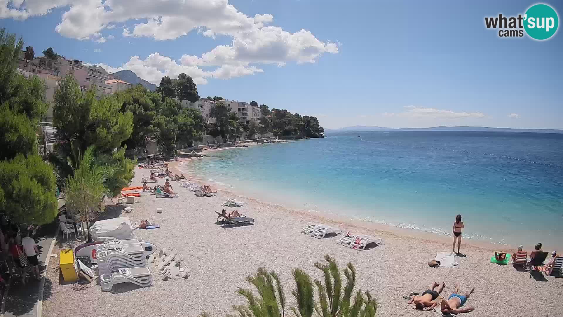 Webcam Lučica Beach Brela – Live View from the Adriatic Coast