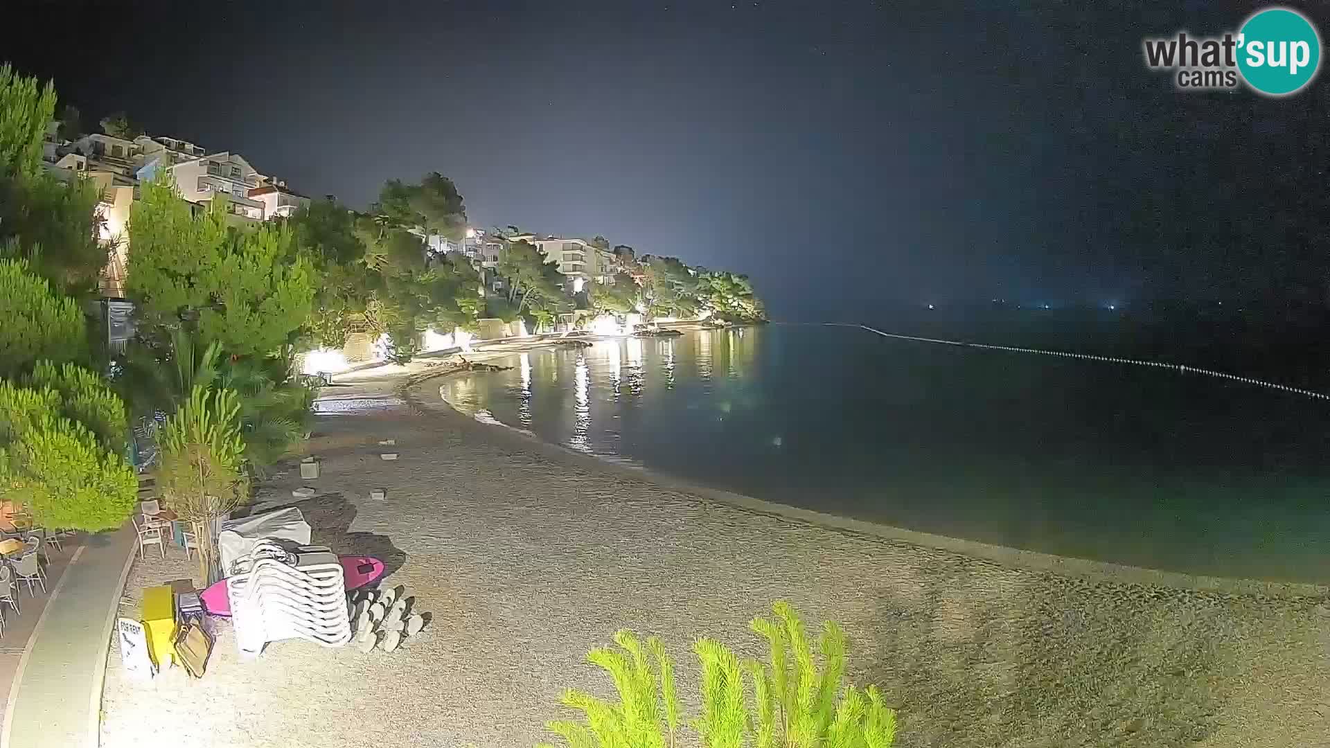 Webcam Playa Lučica Brela – Vista en directo de la costa adriática
