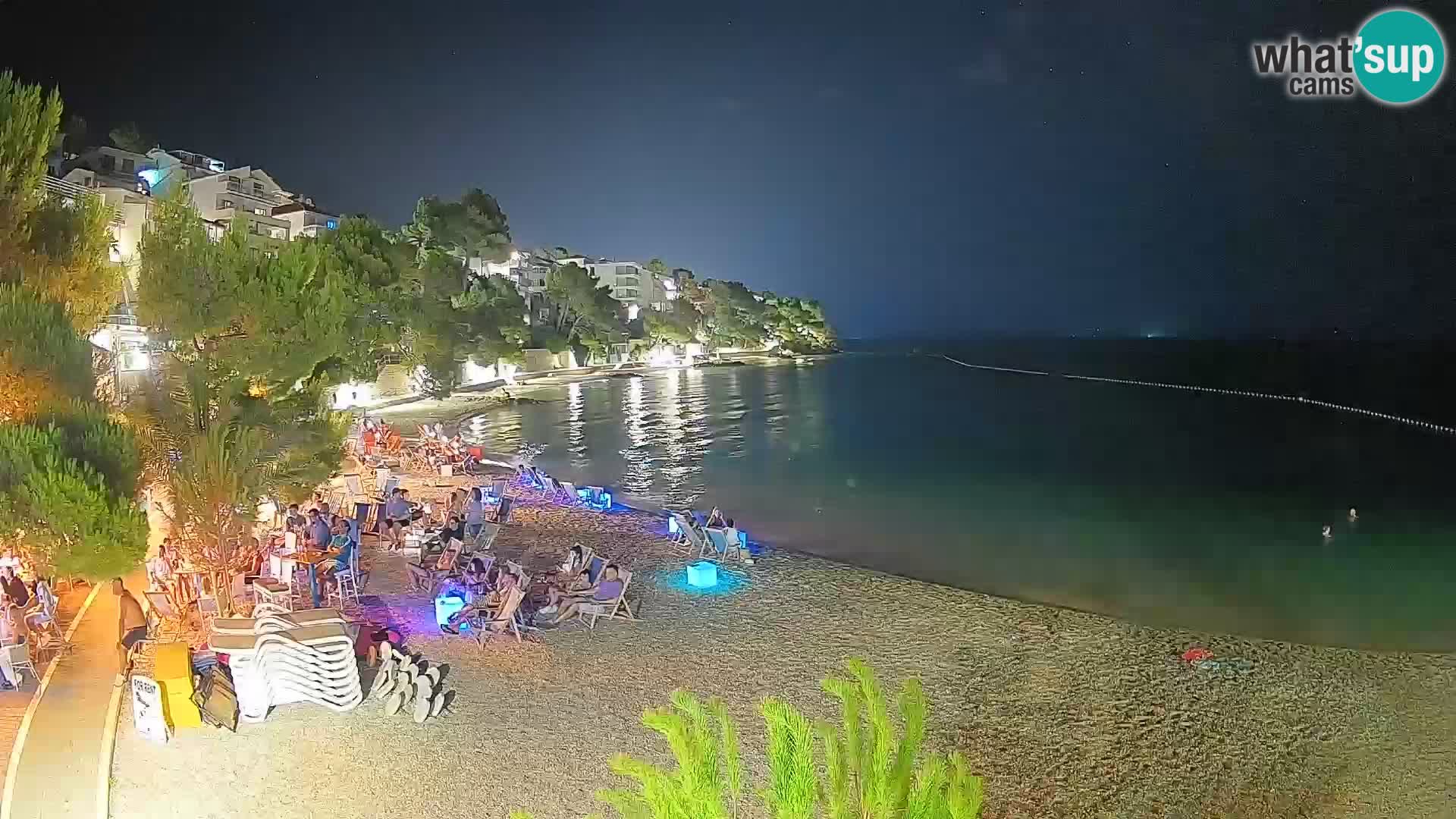 Webcam Playa Lučica Brela – Vista en directo de la costa adriática