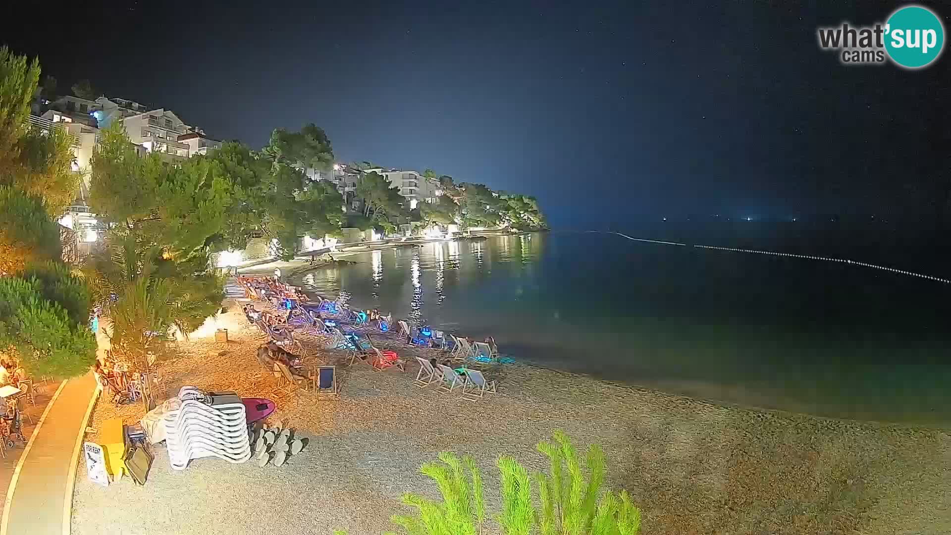 Webcam Plage Lučica Brela – Vue en direct sur la côte adriatique