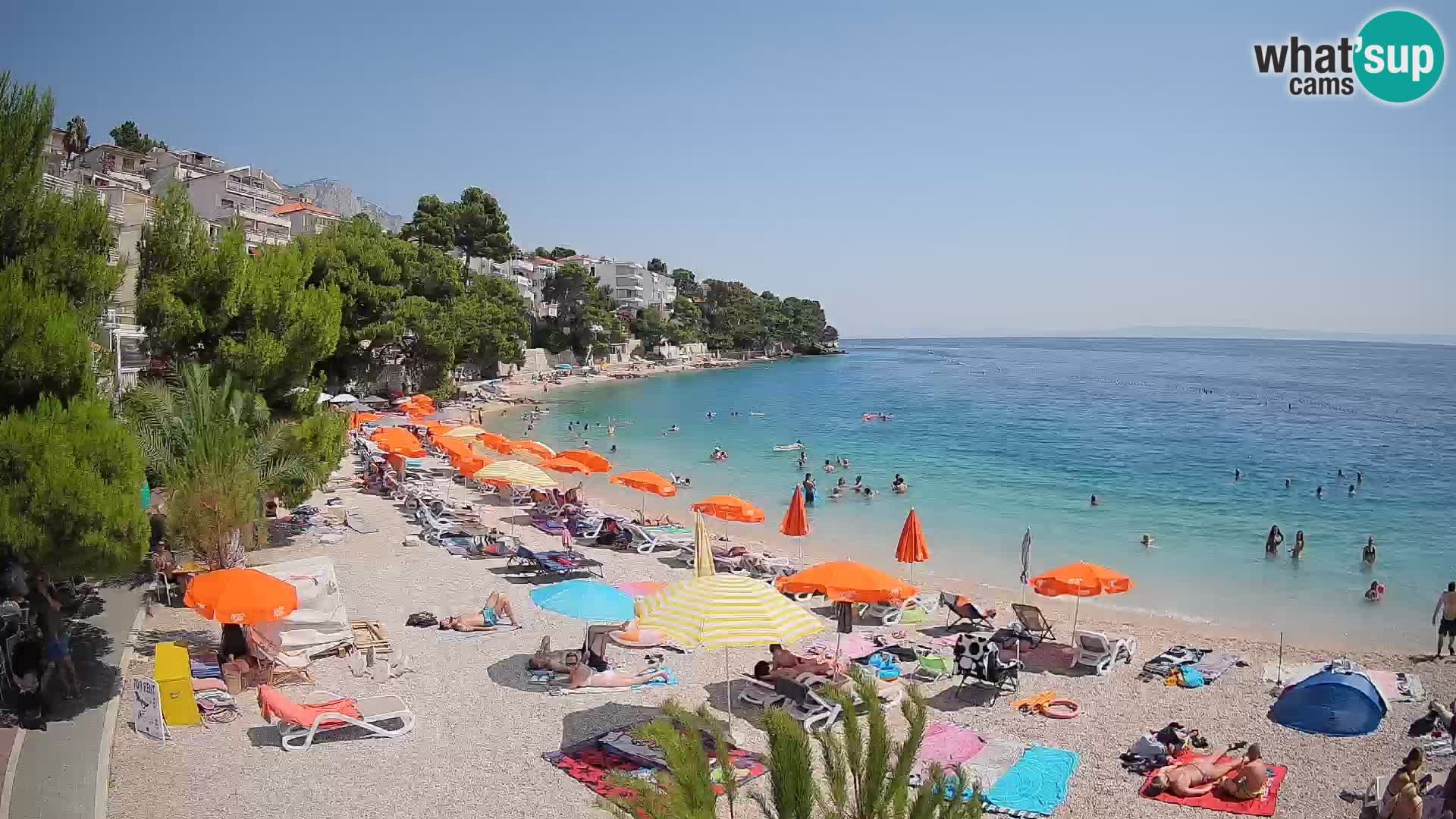 Webcam Lučica Beach Brela – Live View from the Adriatic Coast
