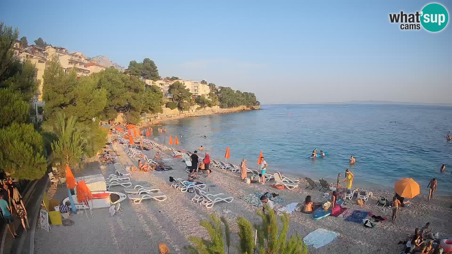 Webcam Playa Lučica Brela – Vista en directo de la costa adriática