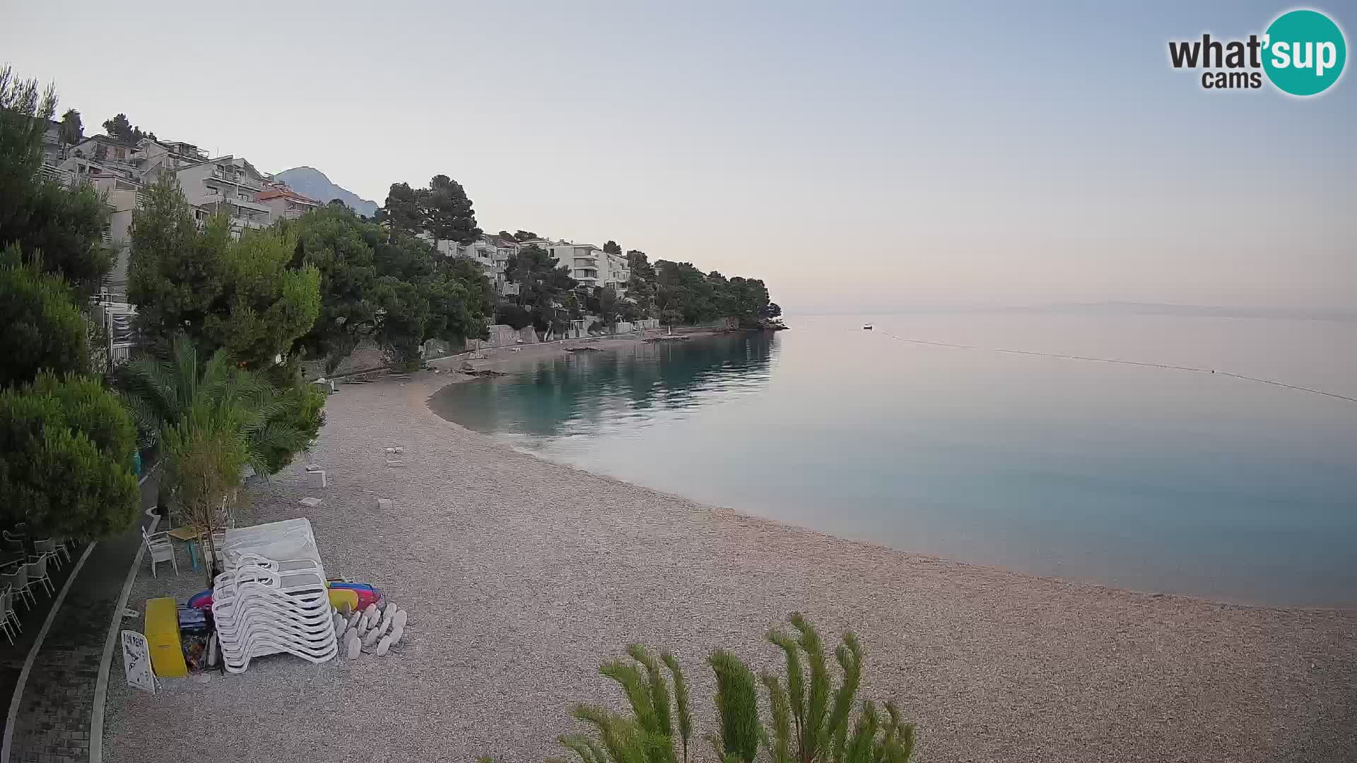 Webcam Spiaggia Lučica Brela – Vista live sulla costa adriatica