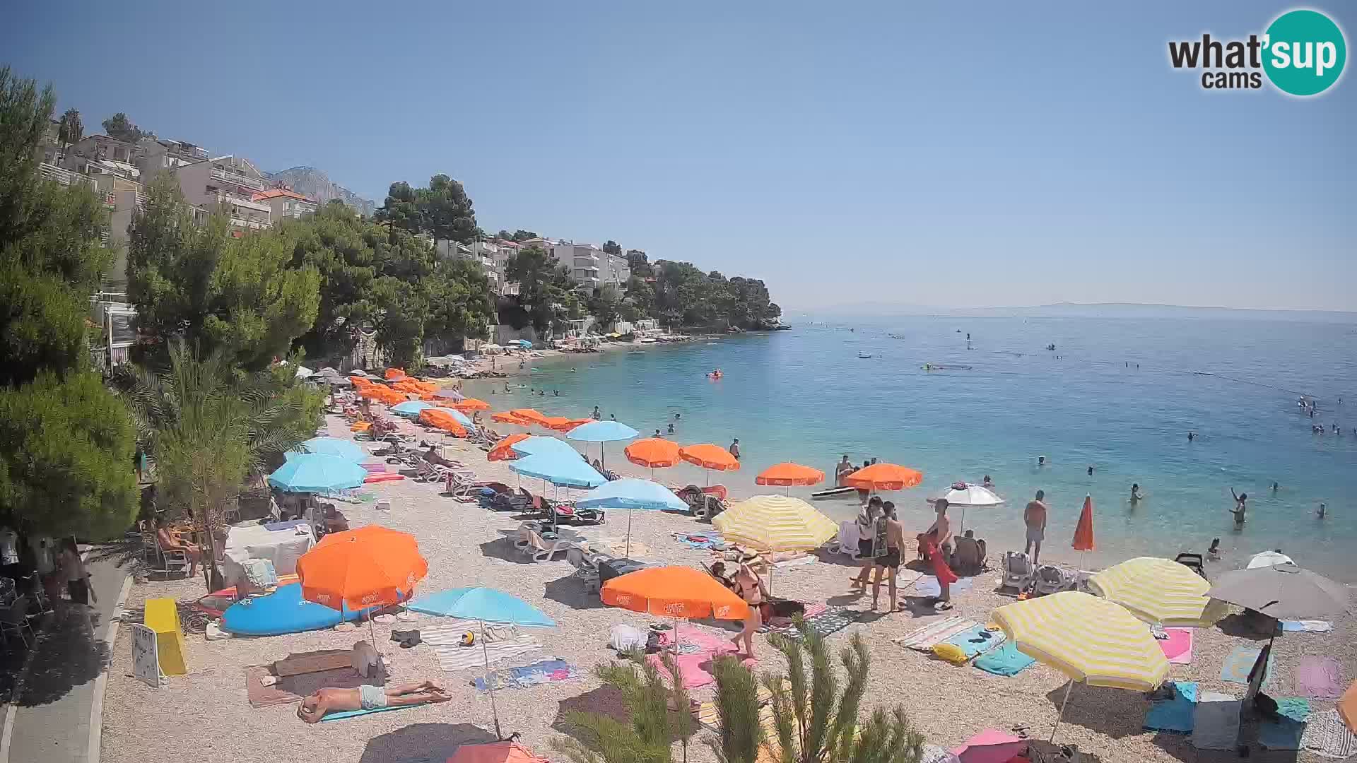 Webcam Playa Lučica Brela – Vista en directo de la costa adriática
