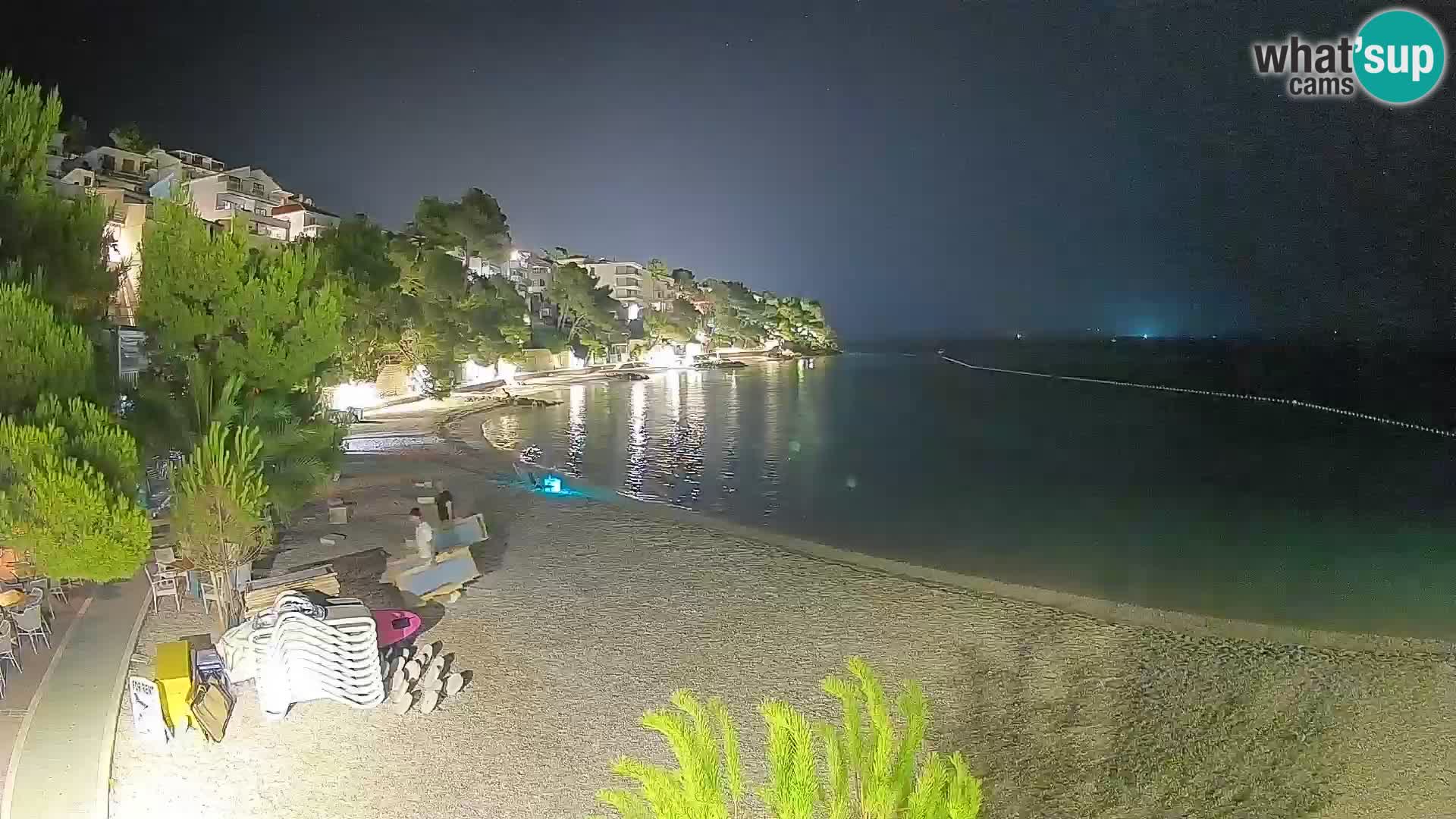 Webcam Plage Lučica Brela – Vue en direct sur la côte adriatique