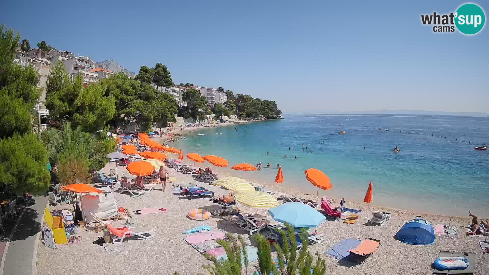 Webcam Lučica Beach Brela – Live View from the Adriatic Coast