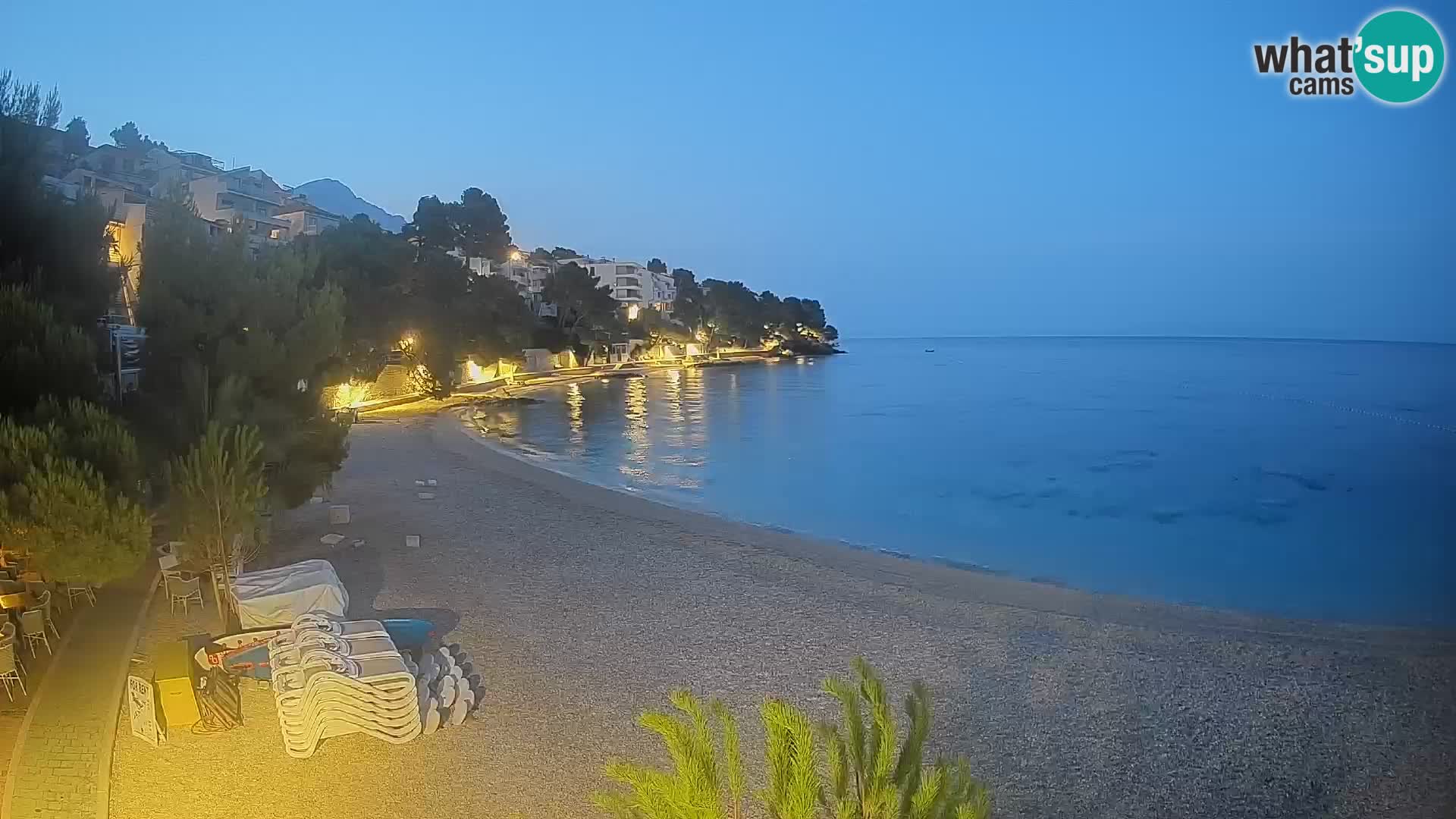 Webcam Playa Lučica Brela – Vista en directo de la costa adriática