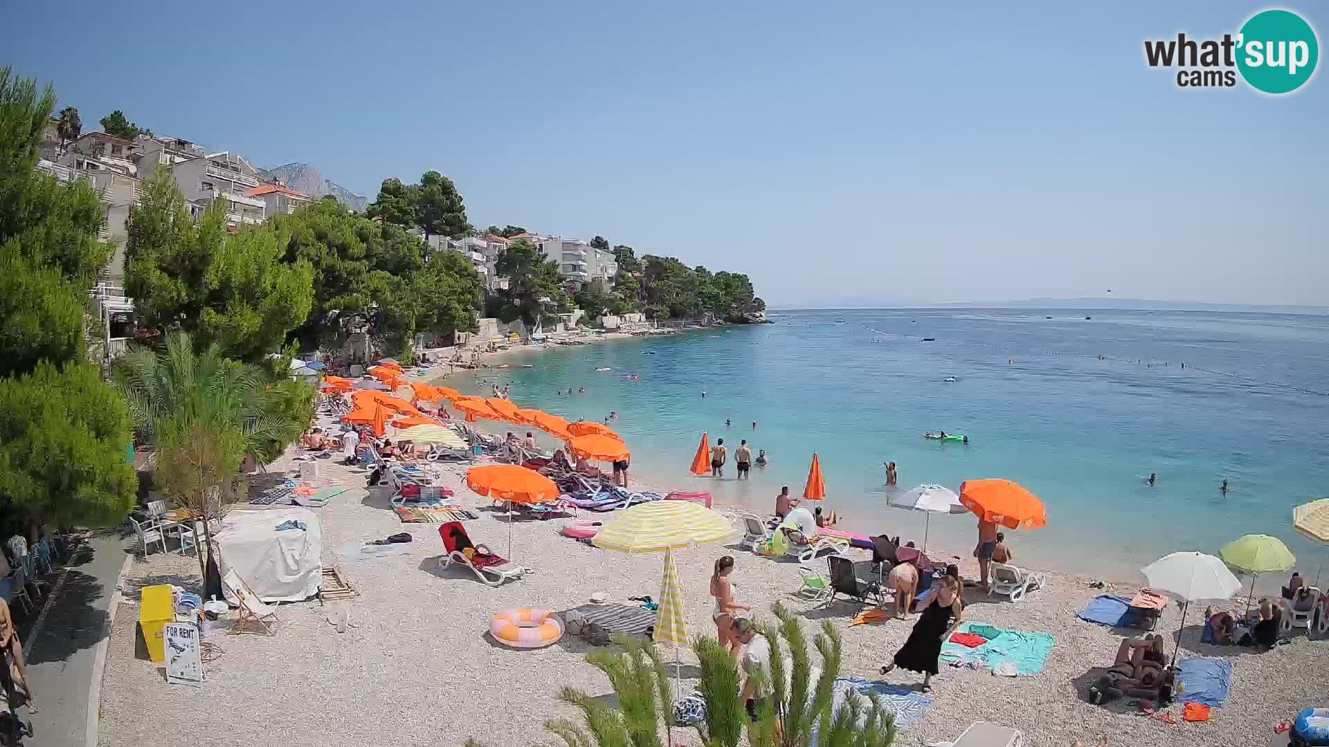 Webcam Playa Lučica Brela – Vista en directo de la costa adriática