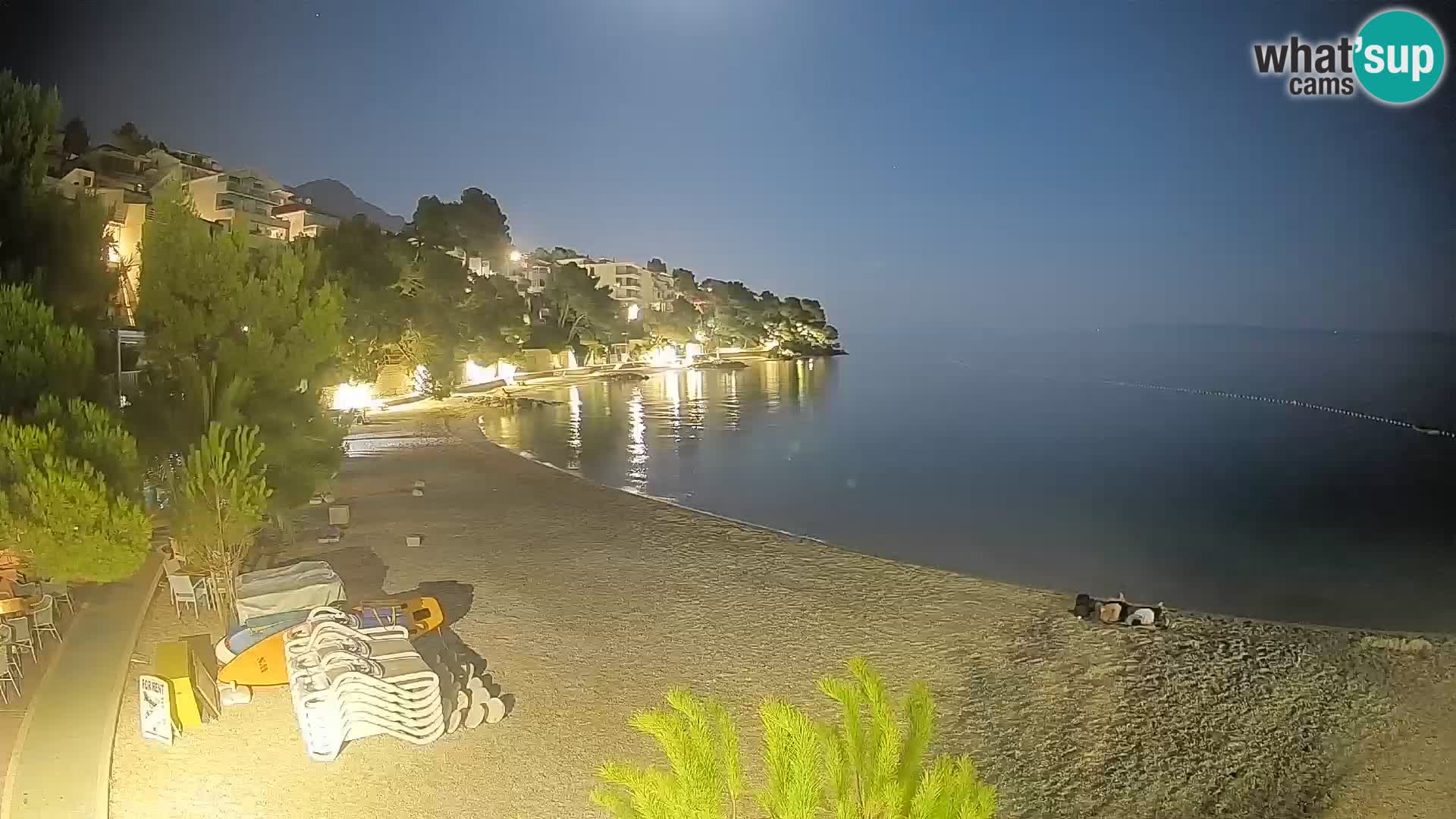 Webcam Playa Lučica Brela – Vista en directo de la costa adriática