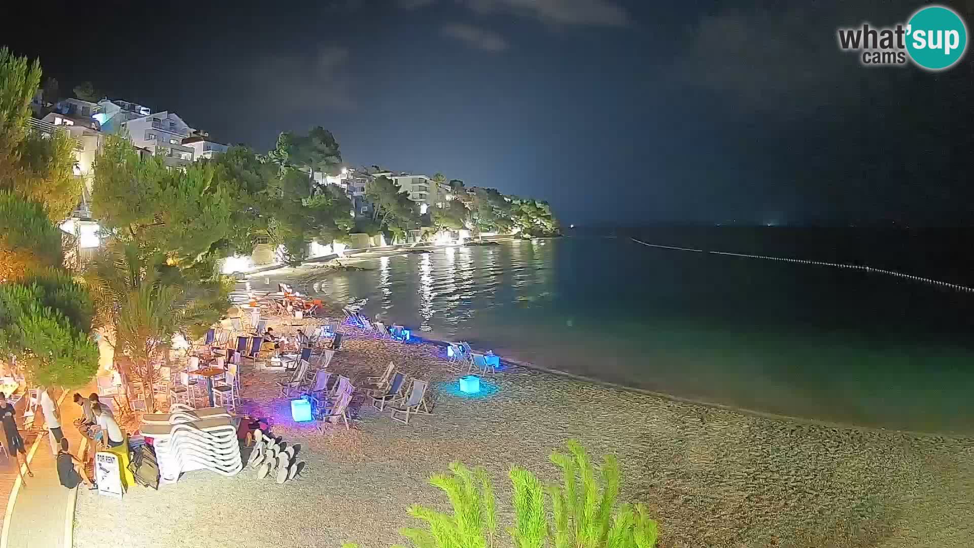 Webcam Plage Lučica Brela – Vue en direct sur la côte adriatique