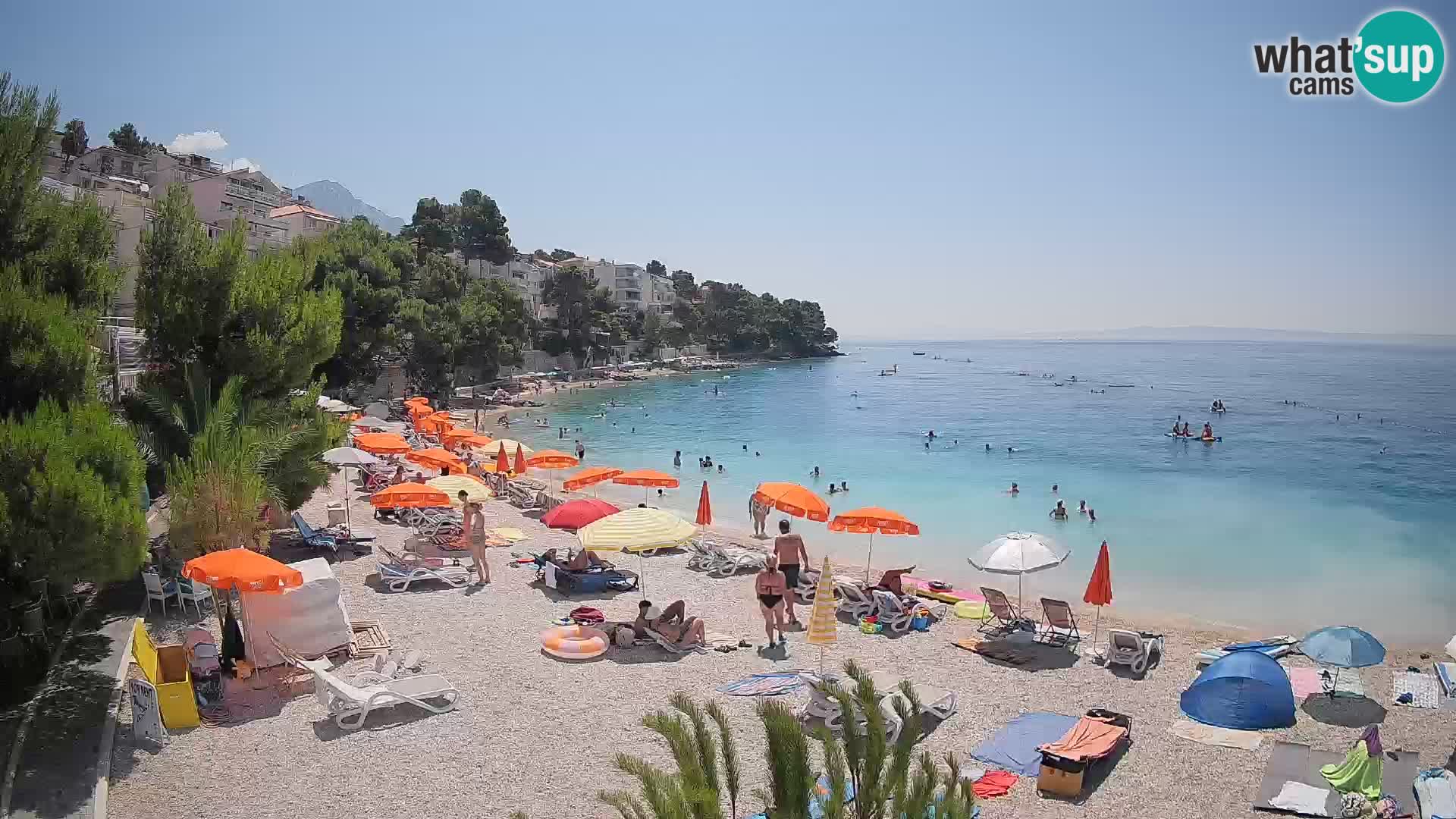 Webcam Lučica Beach Brela – Live View from the Adriatic Coast