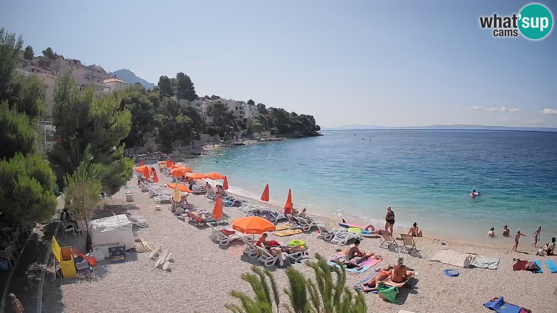 Webcam Playa Lučica Brela – Vista en directo de la costa adriática