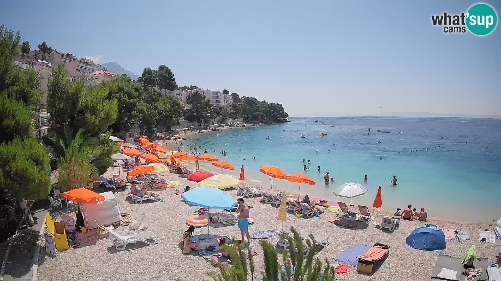Webcam Playa Lučica Brela – Vista en directo de la costa adriática
