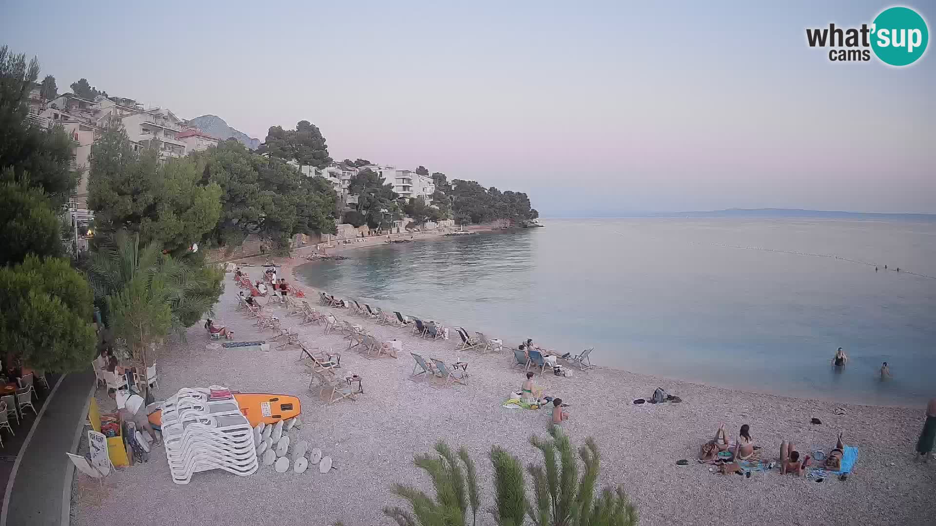 Webcam Spiaggia Lučica Brela – Vista live sulla costa adriatica