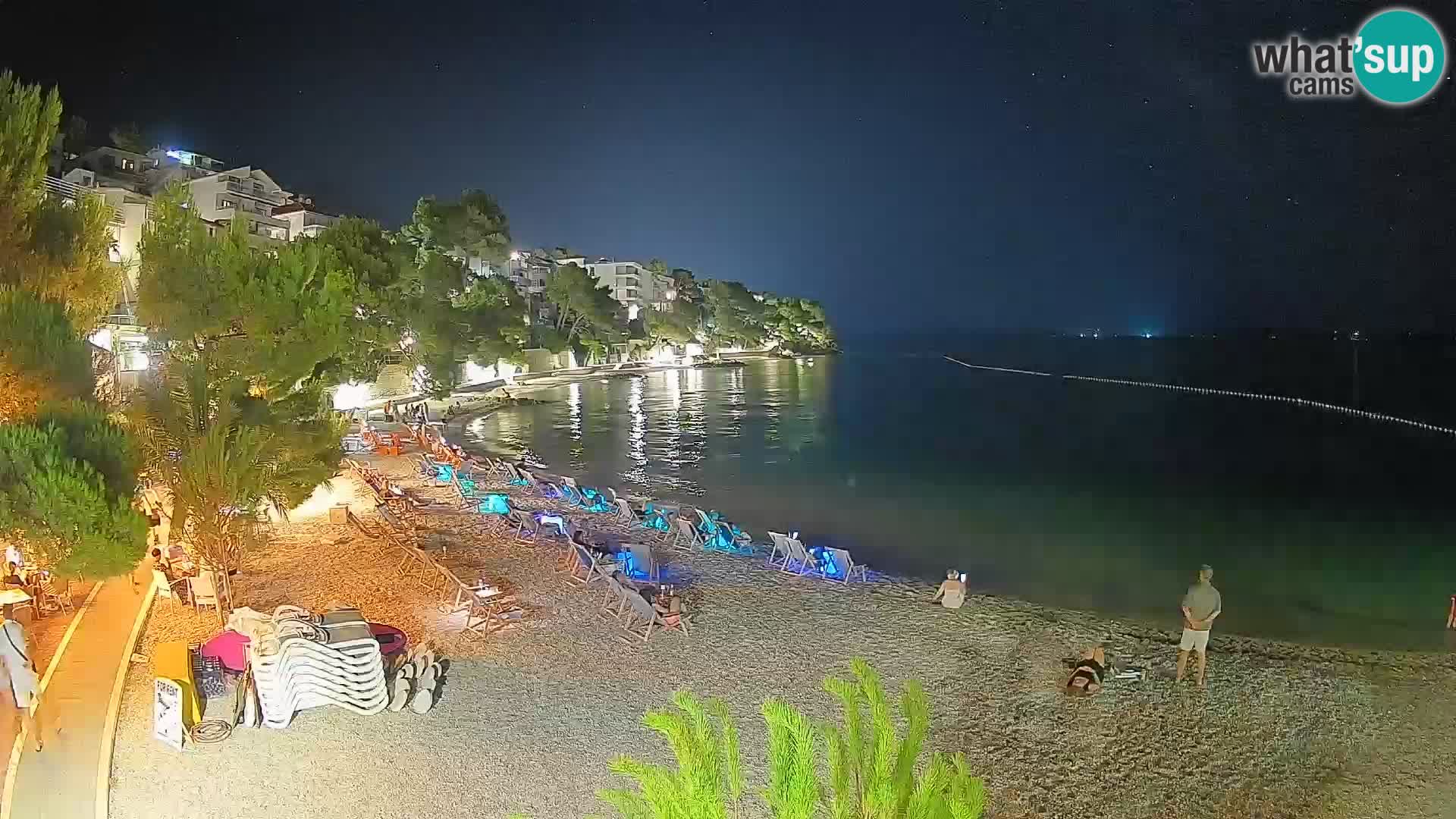 Webcam Lučica Strand Beach Brela – Liveblick von der Adriaküste