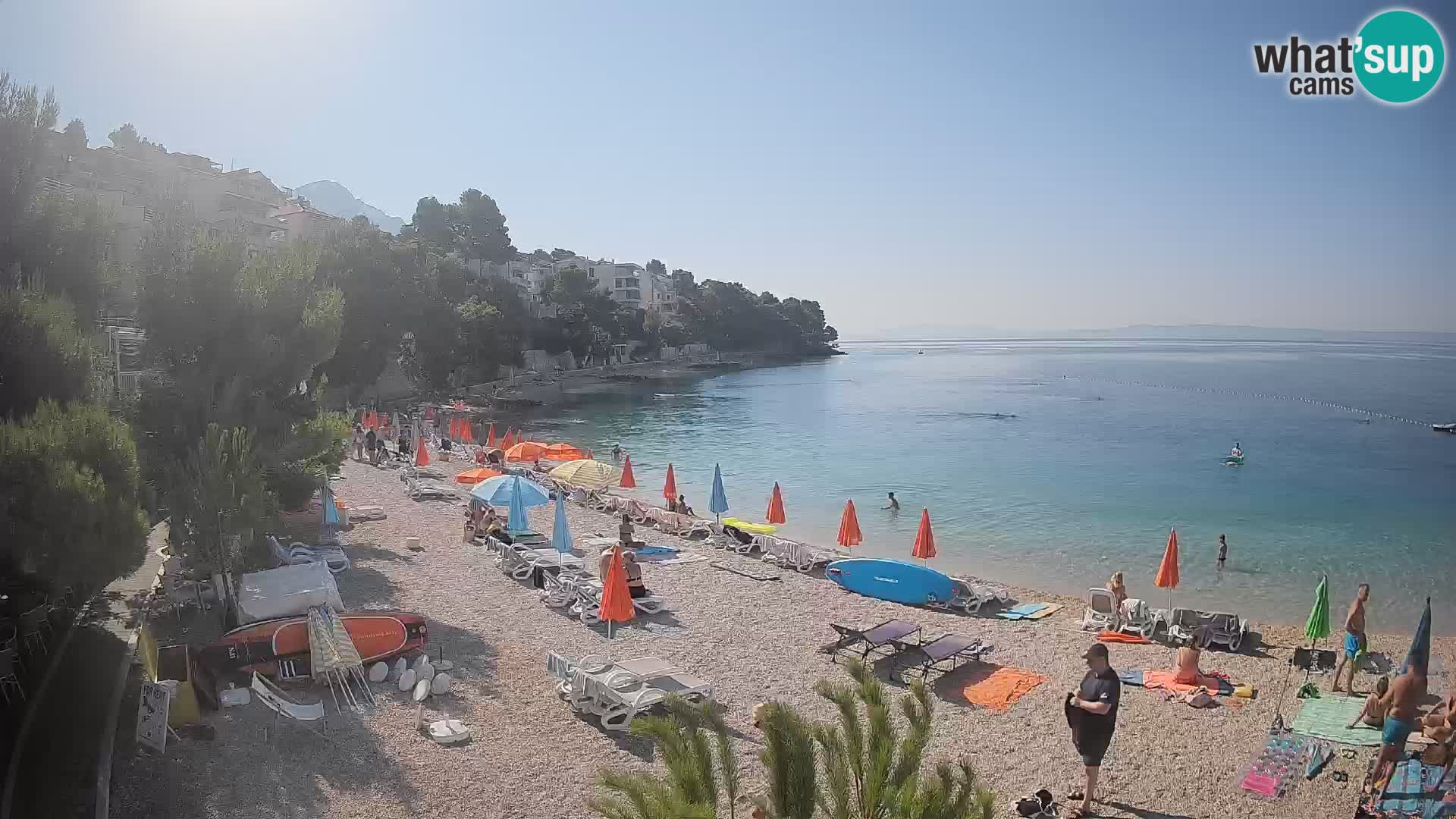 Webcam Plage Lučica Brela – Vue en direct sur la côte adriatique