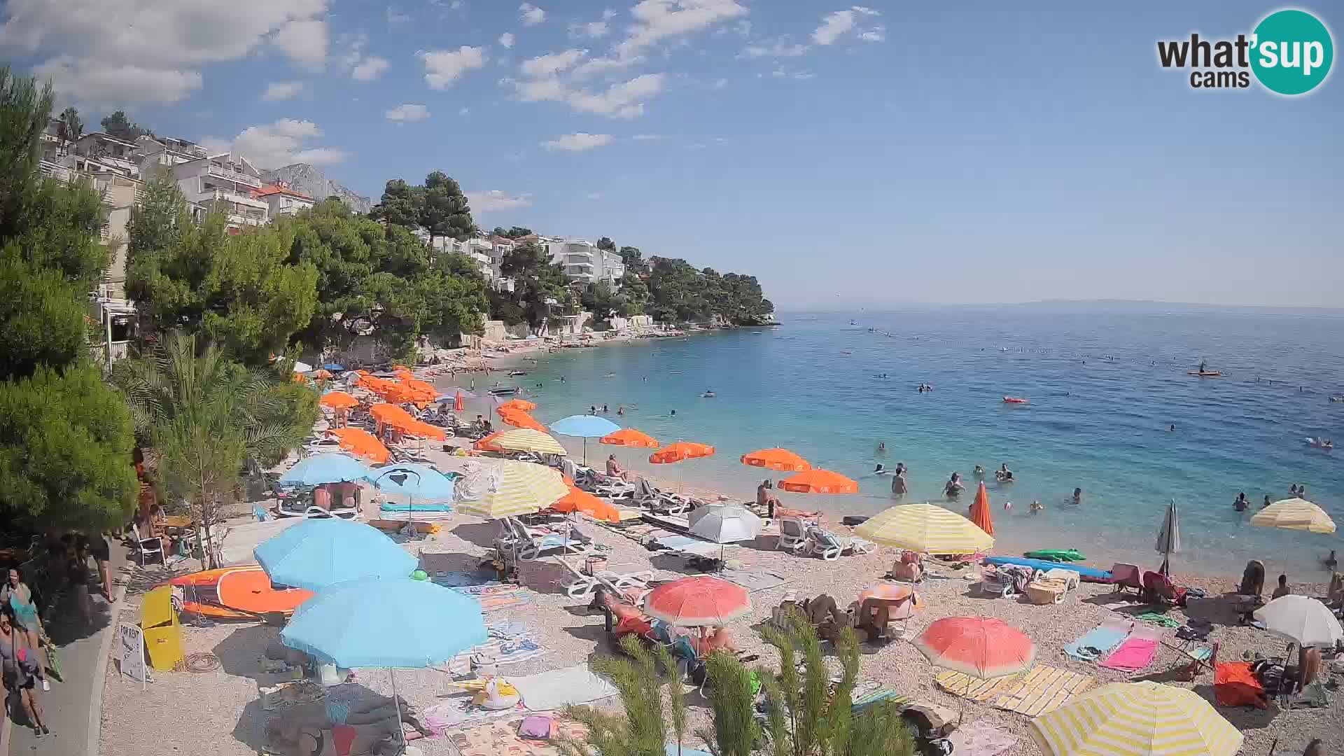 Webcam Lučica Beach Brela – Live View from the Adriatic Coast