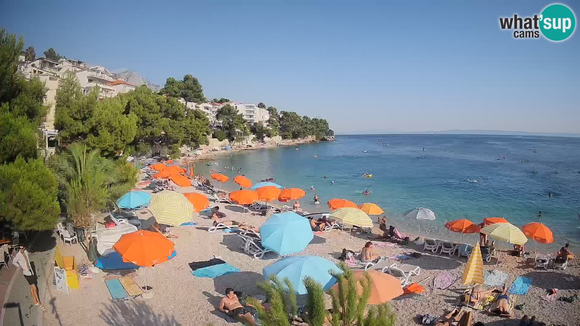 Webcam Lučica Beach Brela – Live View from the Adriatic Coast