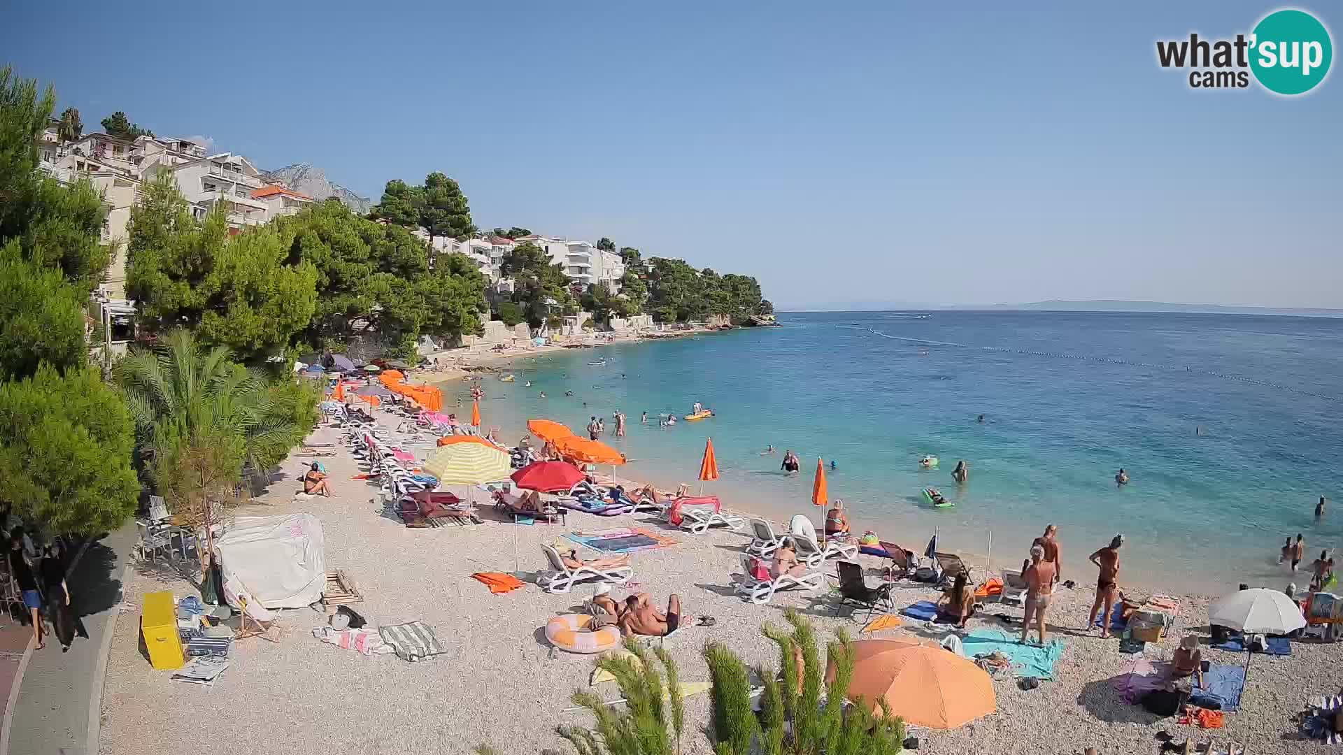 Webcam Playa Lučica Brela – Vista en directo de la costa adriática