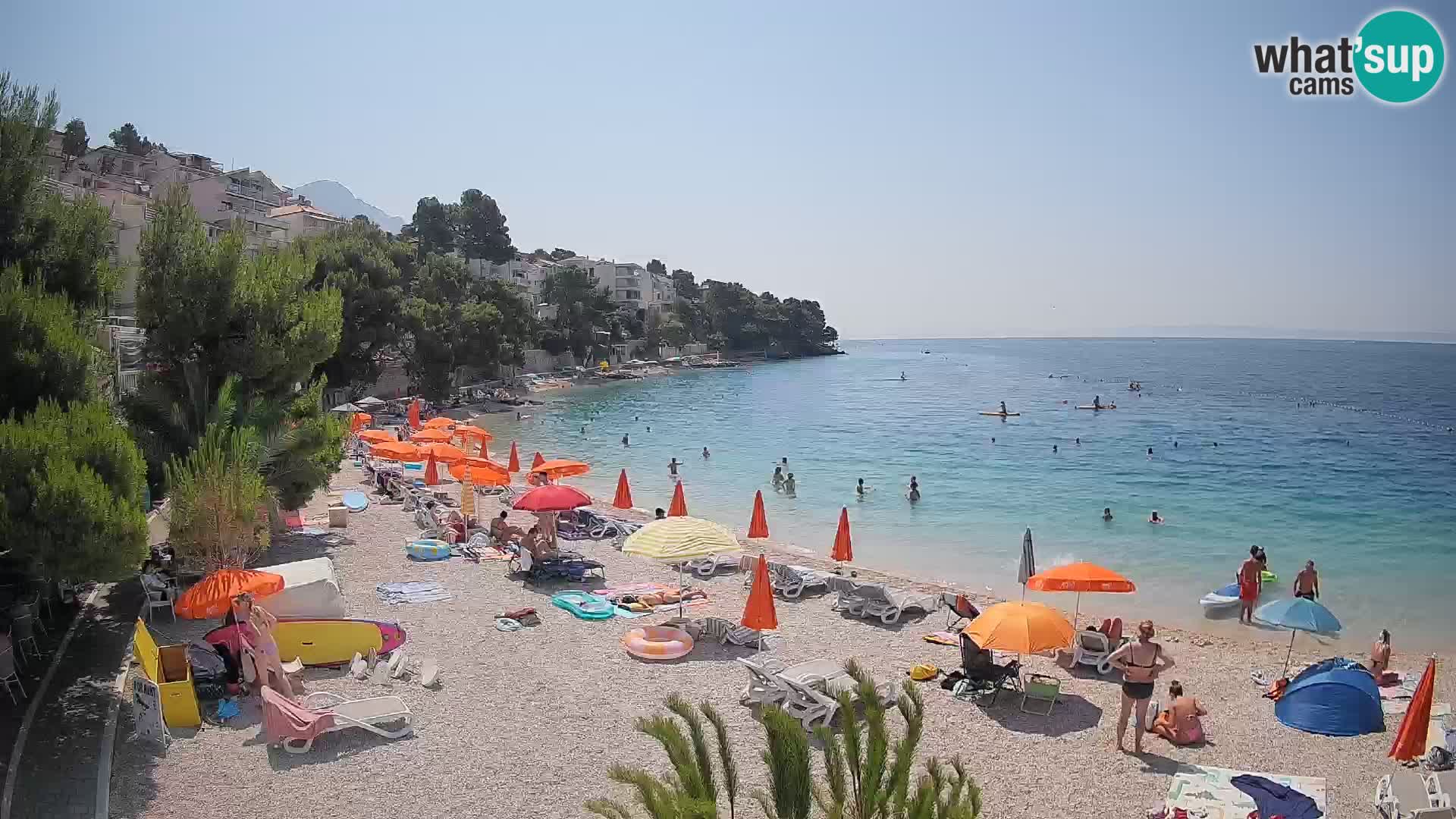 Webcam Playa Lučica Brela – Vista en directo de la costa adriática