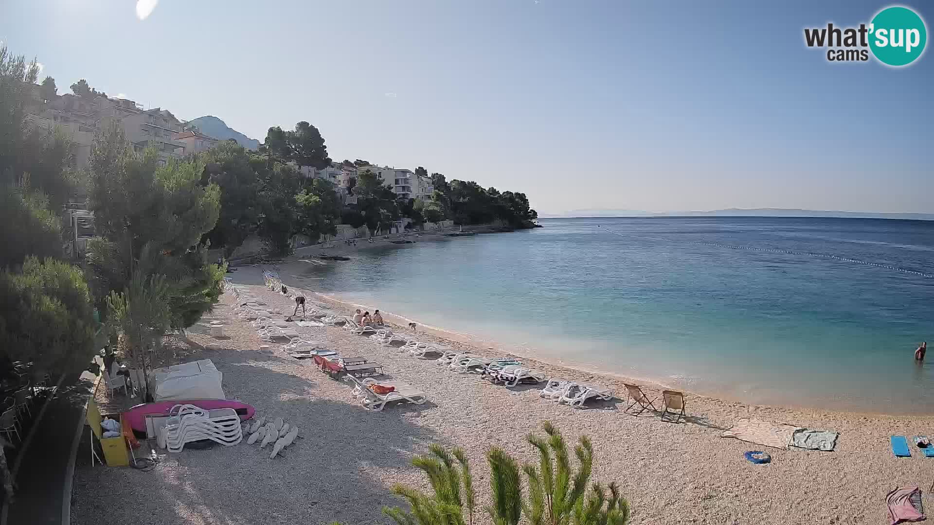 Webcam Playa Lučica Brela – Vista en directo de la costa adriática