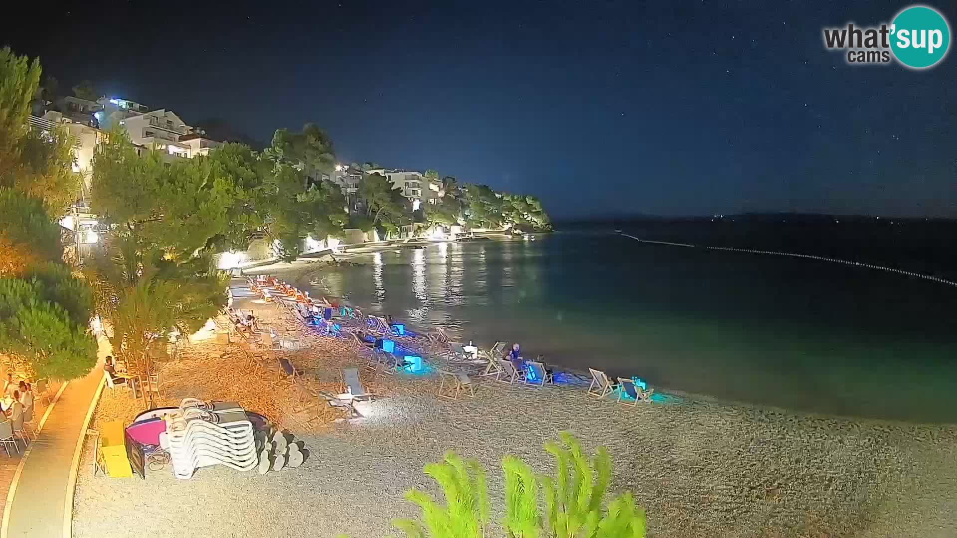 Webcam Lučica Strand Beach Brela – Liveblick von der Adriaküste