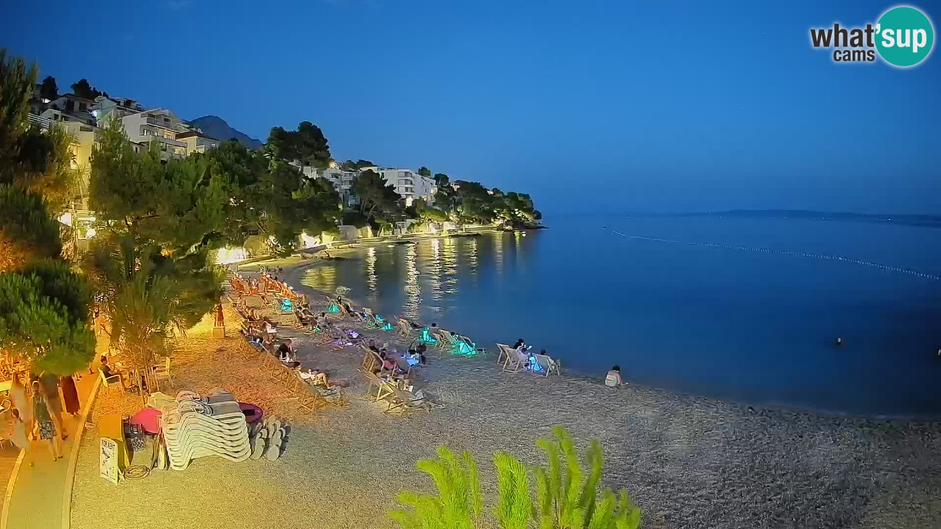 Webcam Plage Lučica Brela – Vue en direct sur la côte adriatique