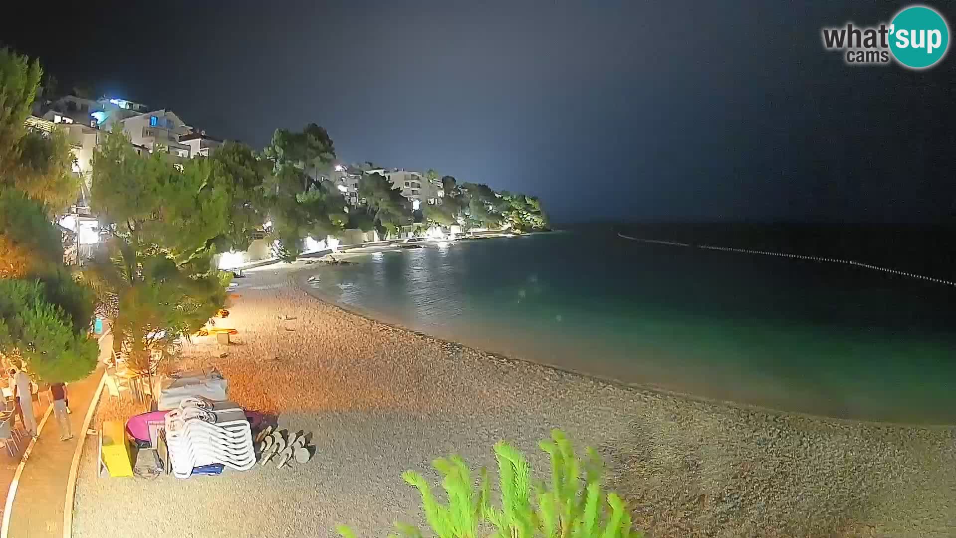 Webcam Plage Lučica Brela – Vue en direct sur la côte adriatique