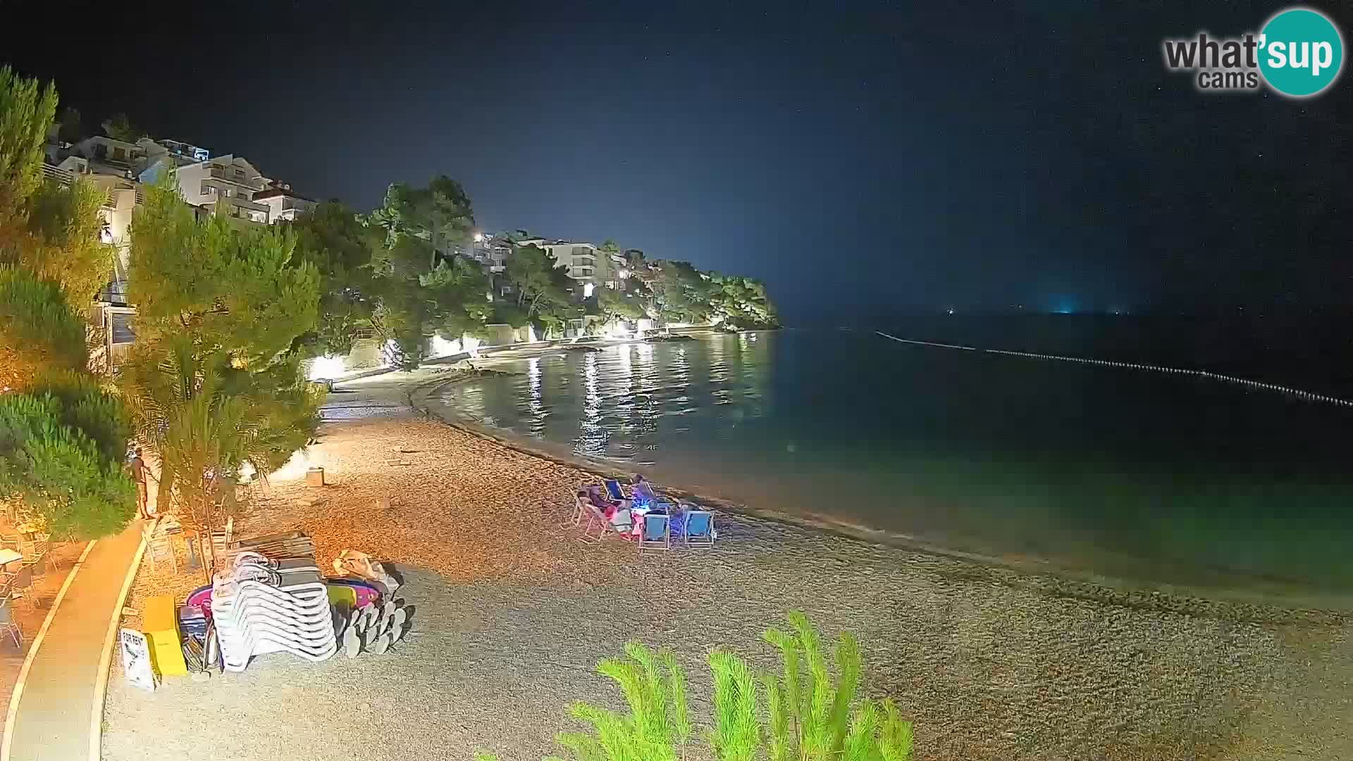 Webcam Playa Lučica Brela – Vista en directo de la costa adriática